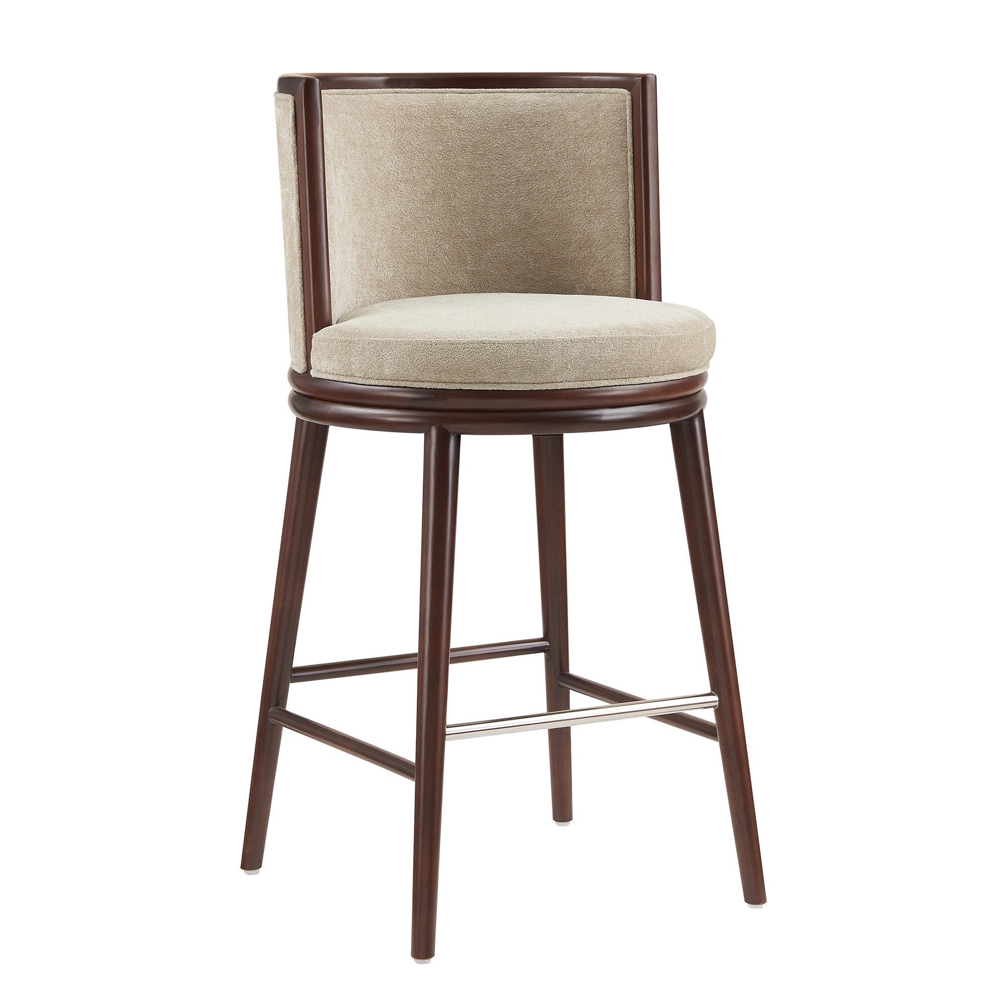 Manhattan Comfort Evalyn Bar Height Bar Stool, Natural, large