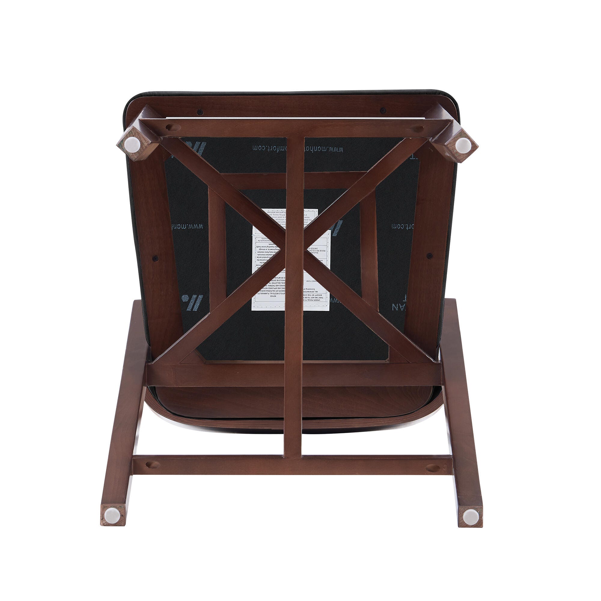 Manhattan Comfort Patricia Bar Height Bar Stool, Black, large