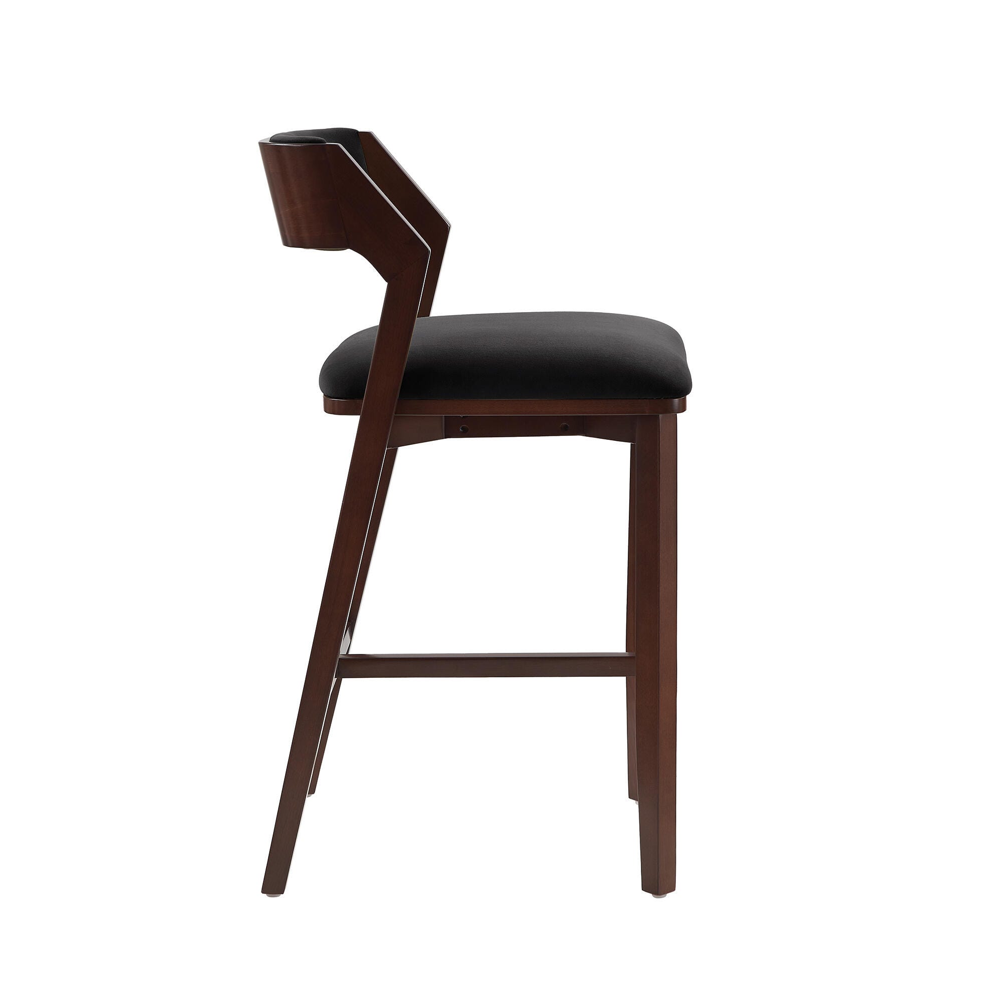 Manhattan Comfort Patricia Bar Height Bar Stool, Black, large