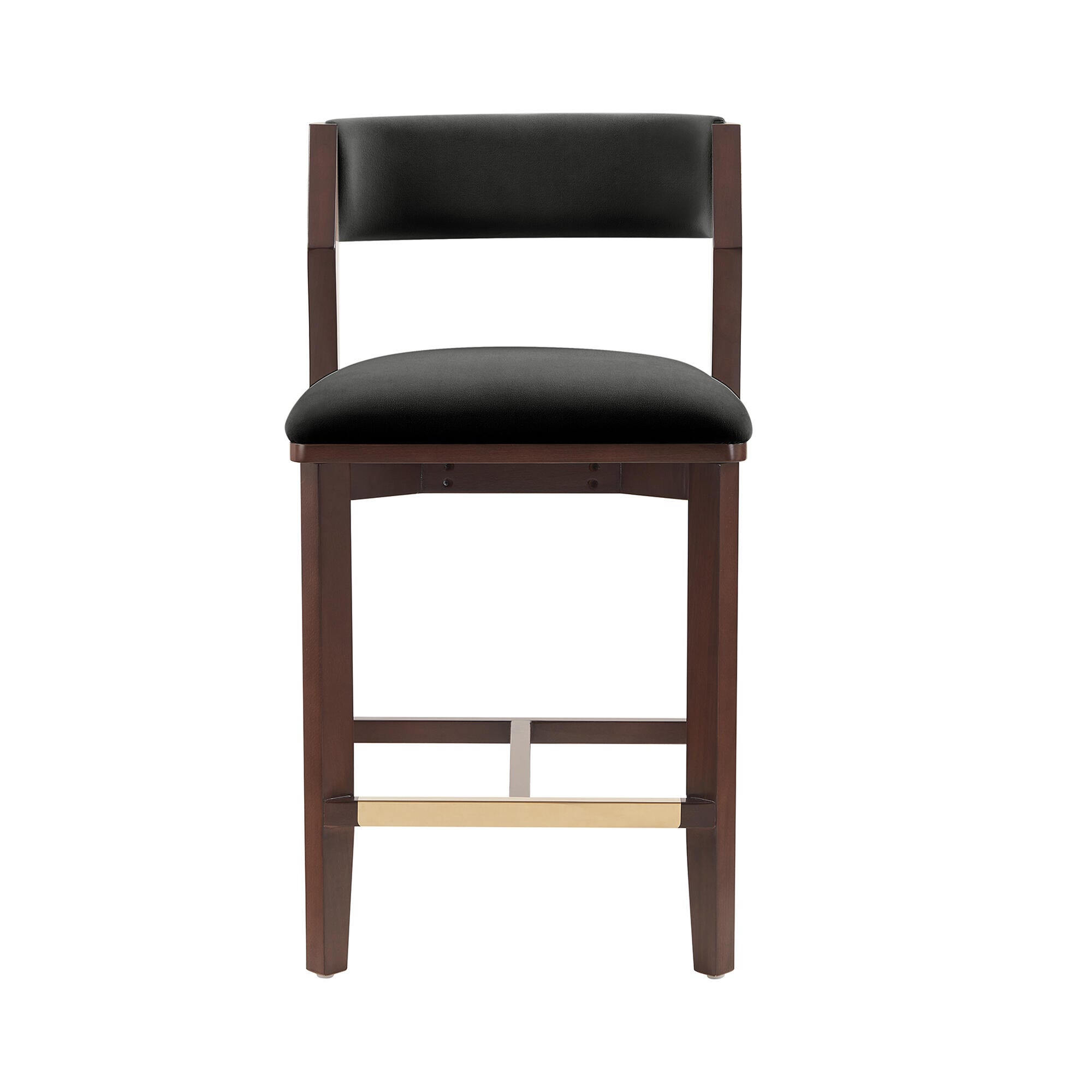 Manhattan Comfort Patricia Counter Height Bar Stool, Black, large