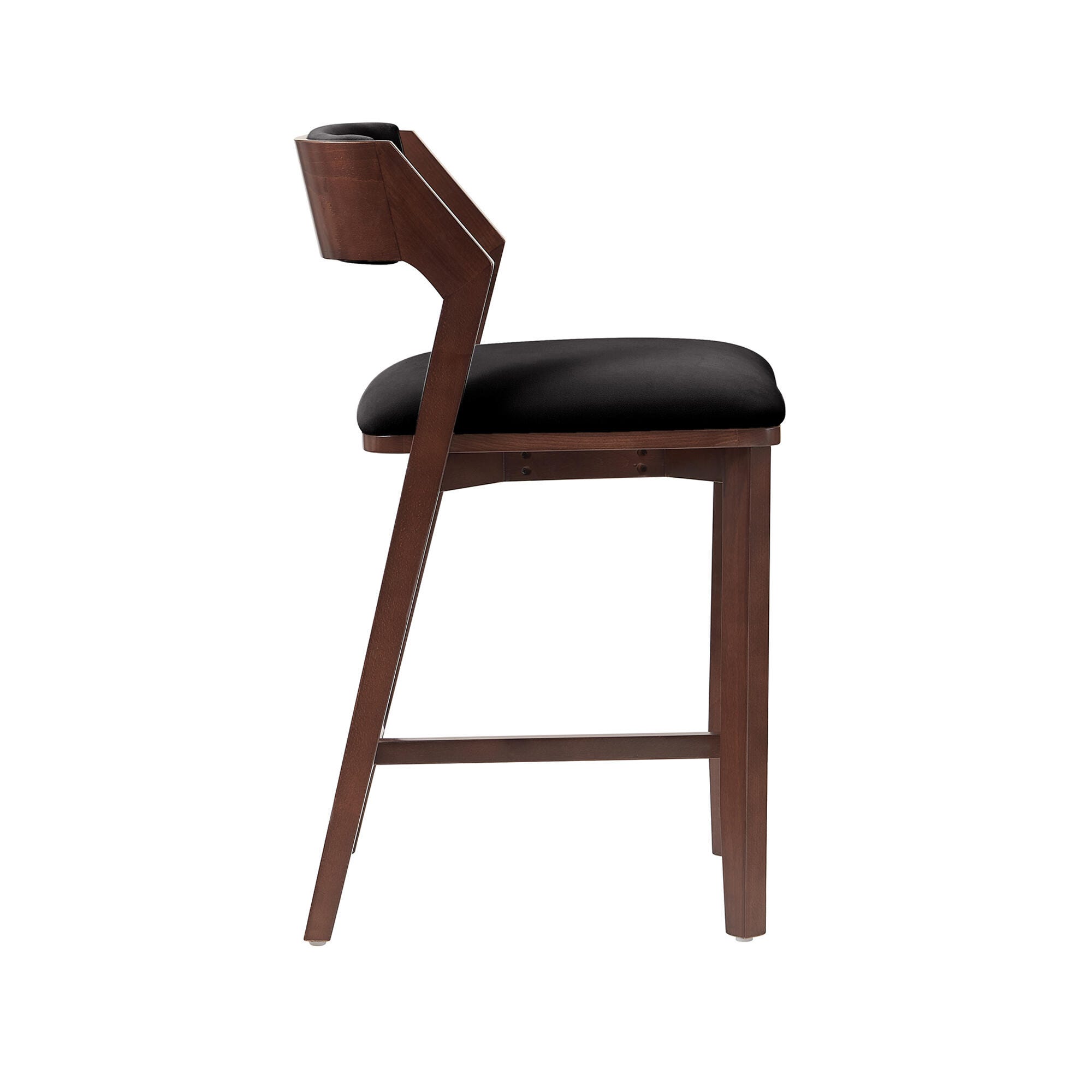 Manhattan Comfort Patricia Counter Height Bar Stool, Black, large
