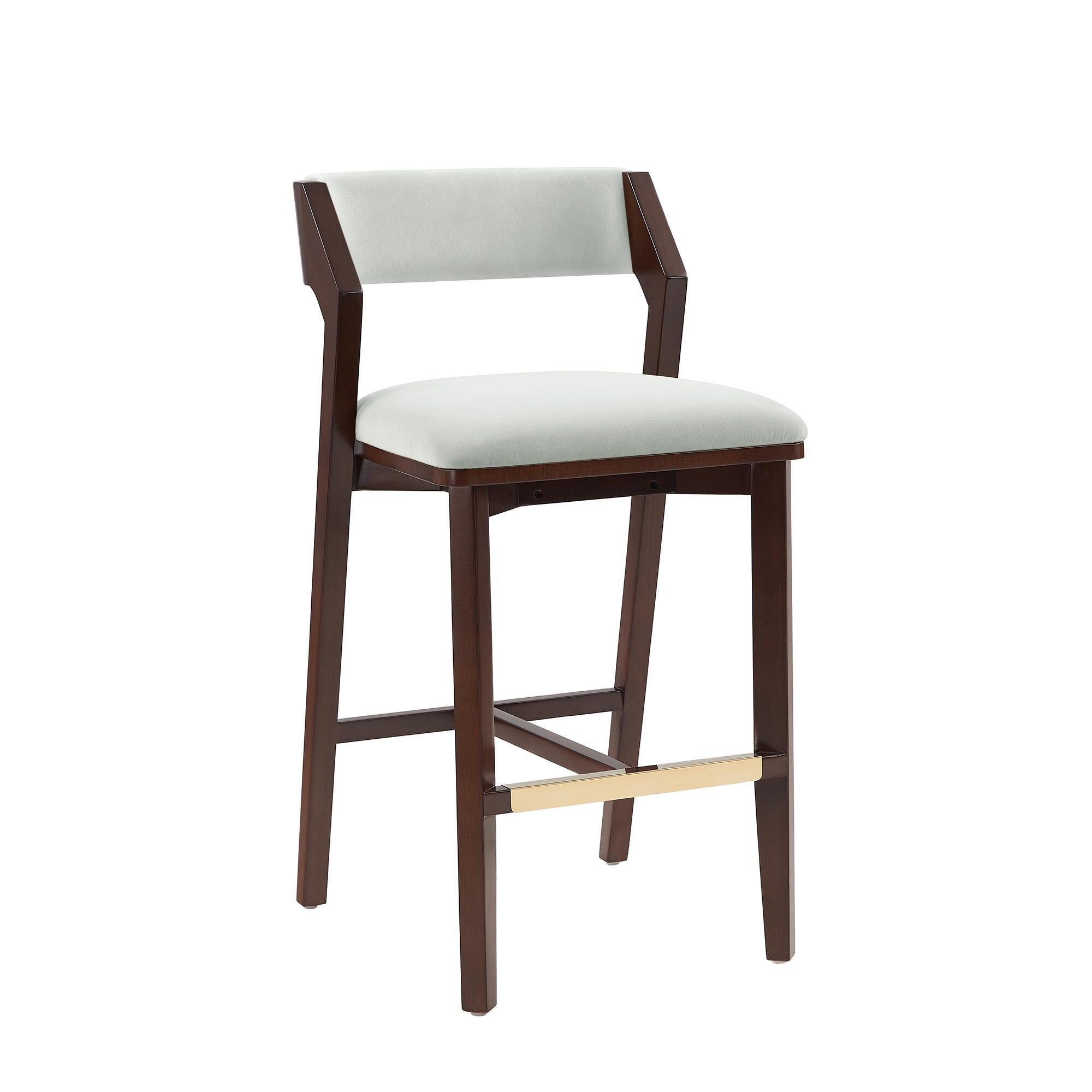 Manhattan Comfort Patricia Bar Height Bar Stool, White Glacier, large