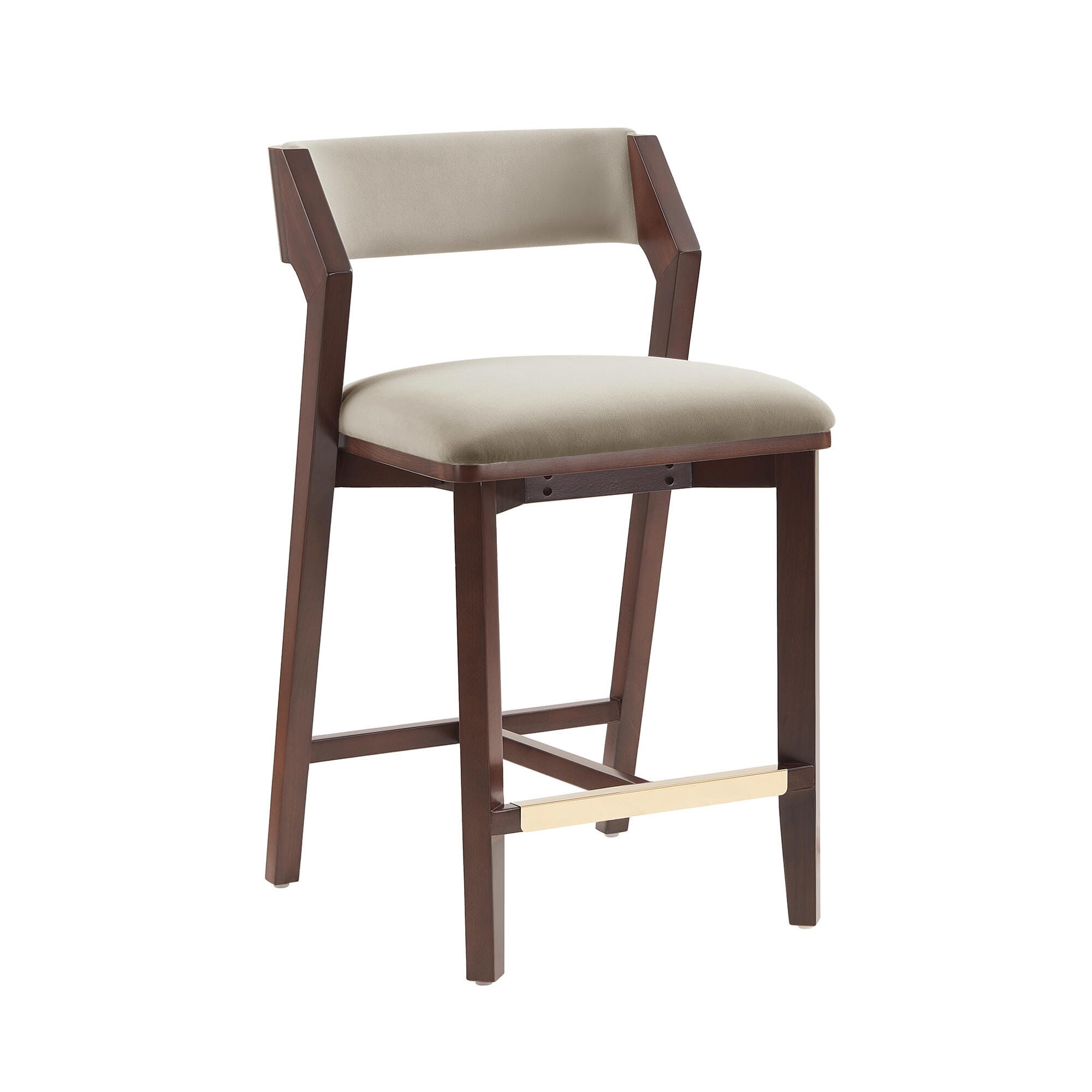 Manhattan Comfort Patricia Counter Height Bar Stool, Linen, large
