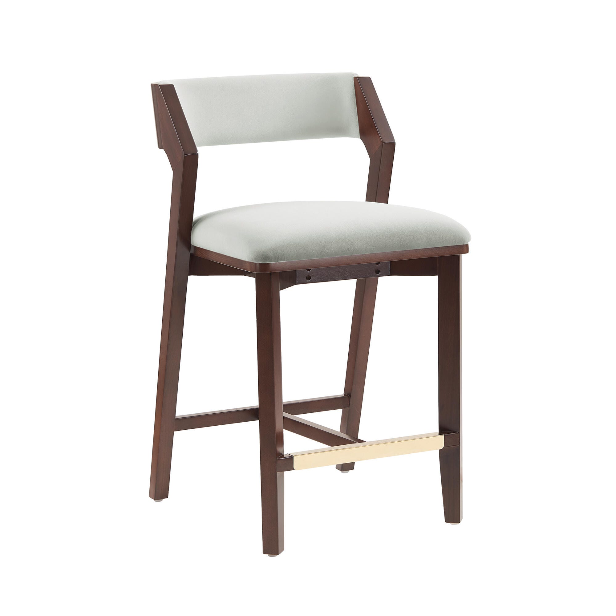 Manhattan Comfort Patricia Counter Height Bar Stool, White Glacier, large