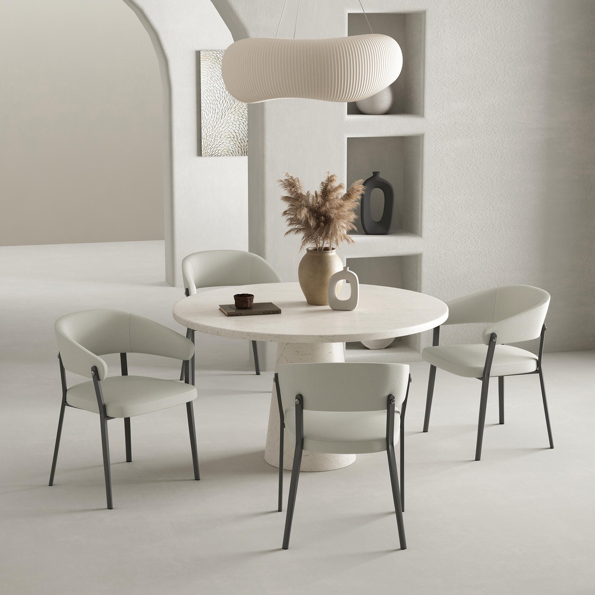 Manhattan Comfort Belle Dining Chair, Oatmeal, large