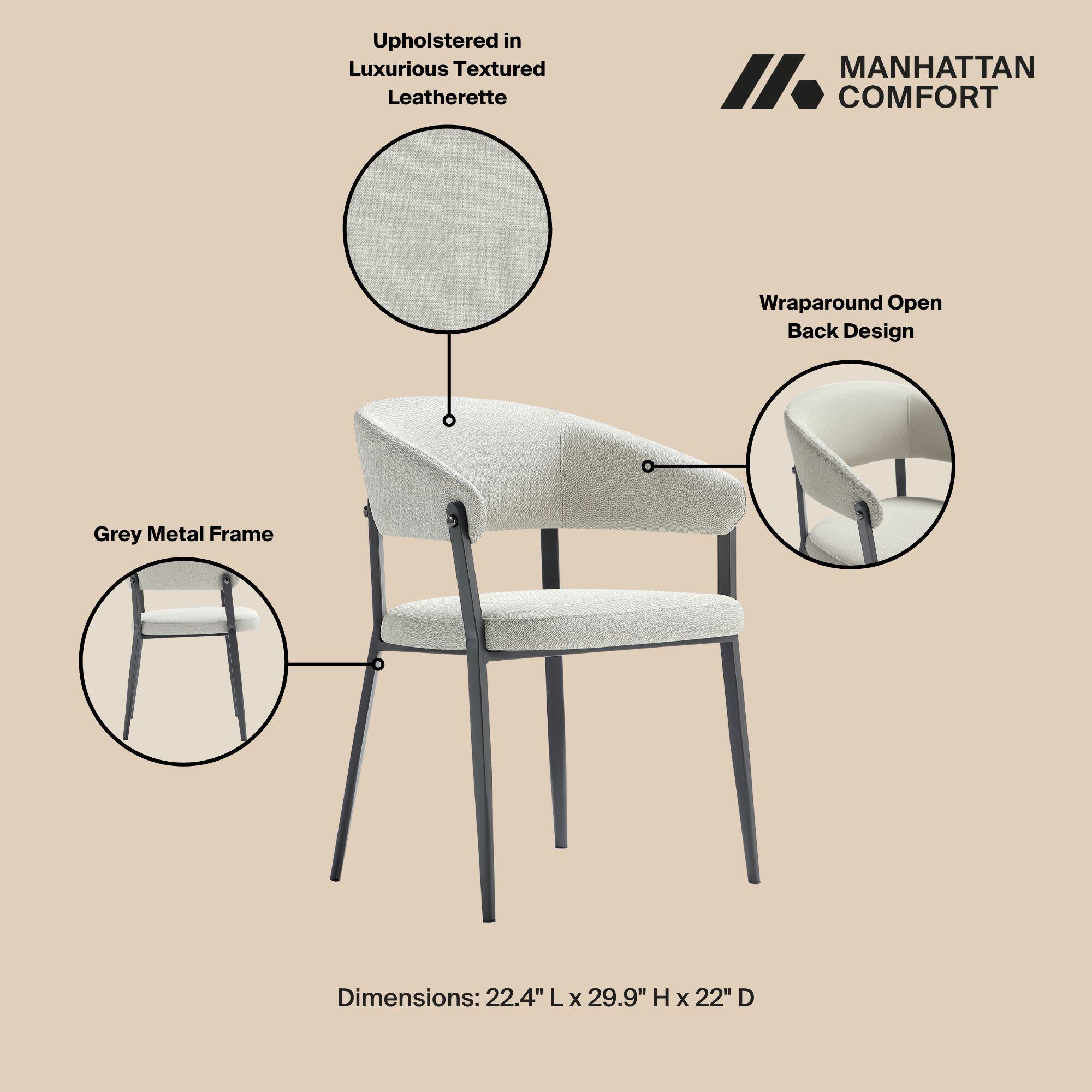 Manhattan Comfort Belle Dining Chair, Oatmeal, large