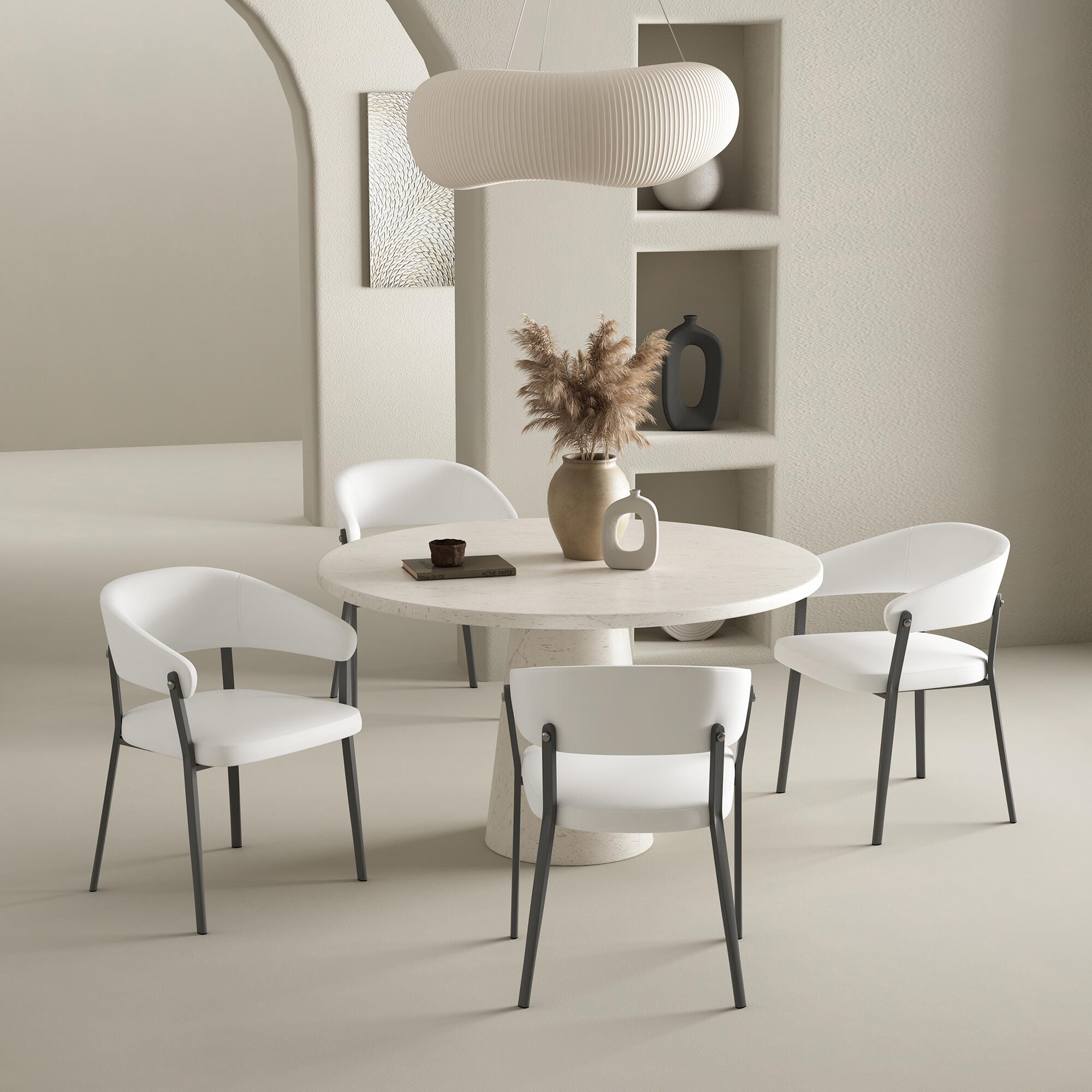 Manhattan Comfort Belle Dining Chair, White, large