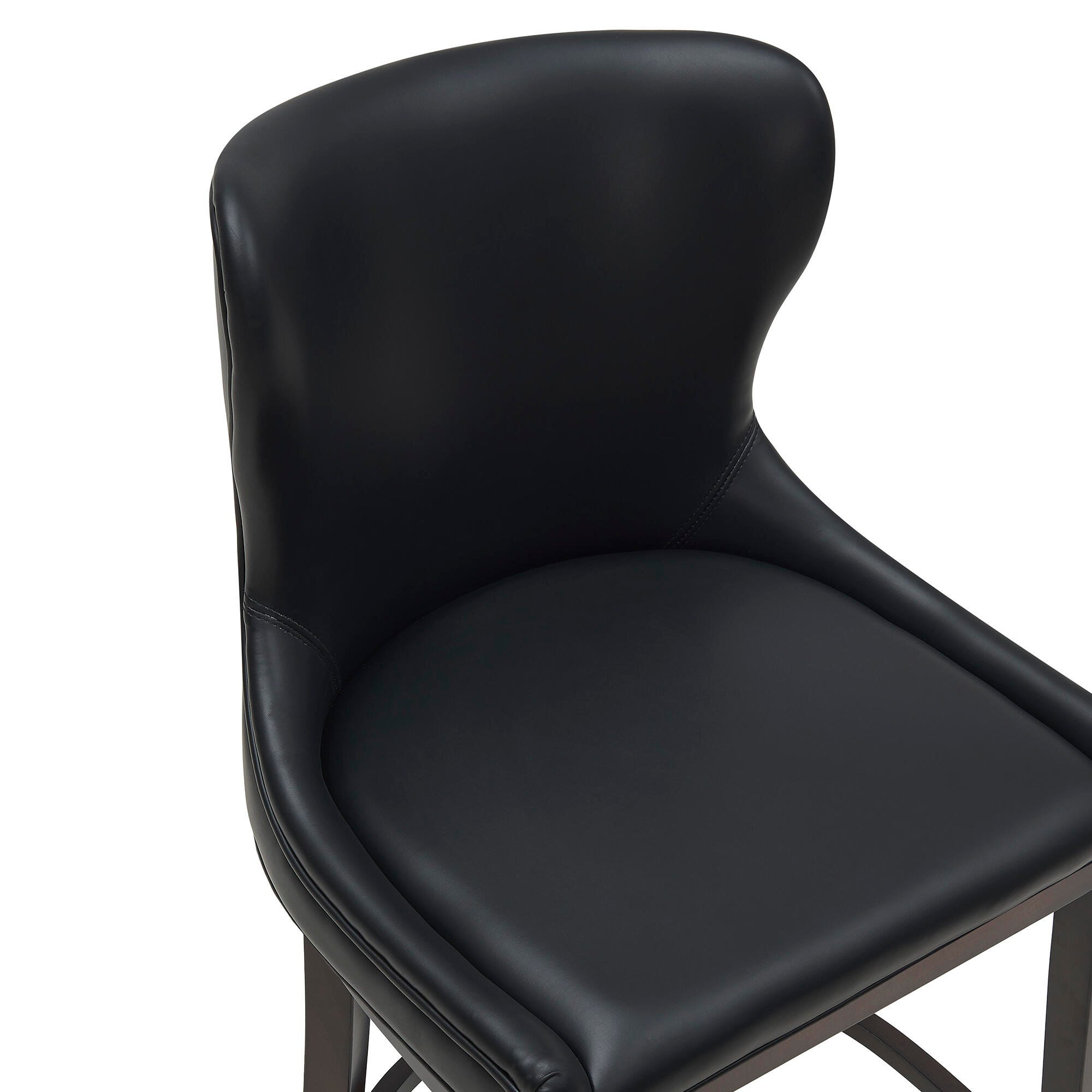 Manhattan Comfort Blair Bar Height Bar Stool, Black, large