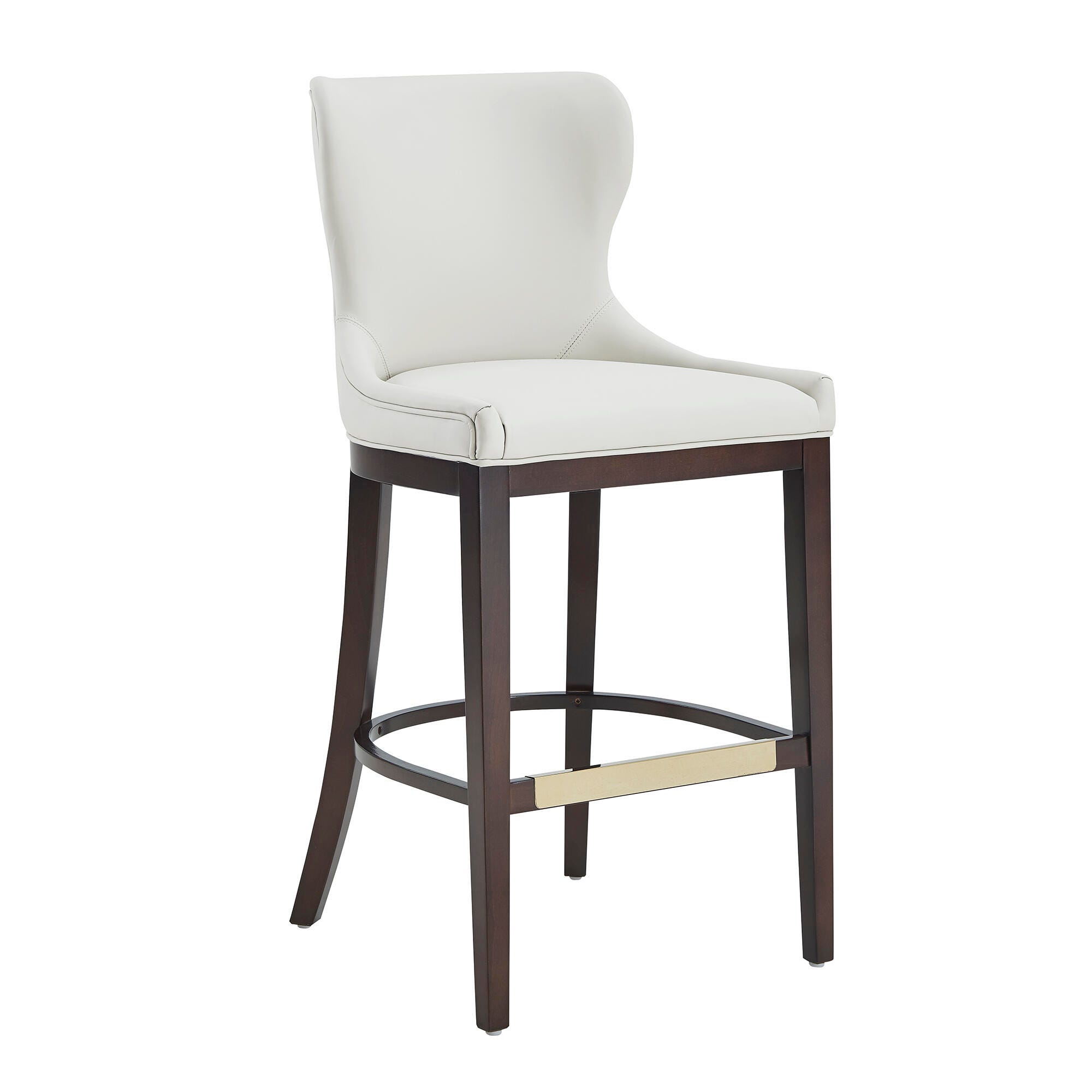 Manhattan Comfort Blair Bar Height Bar Stool, White, large