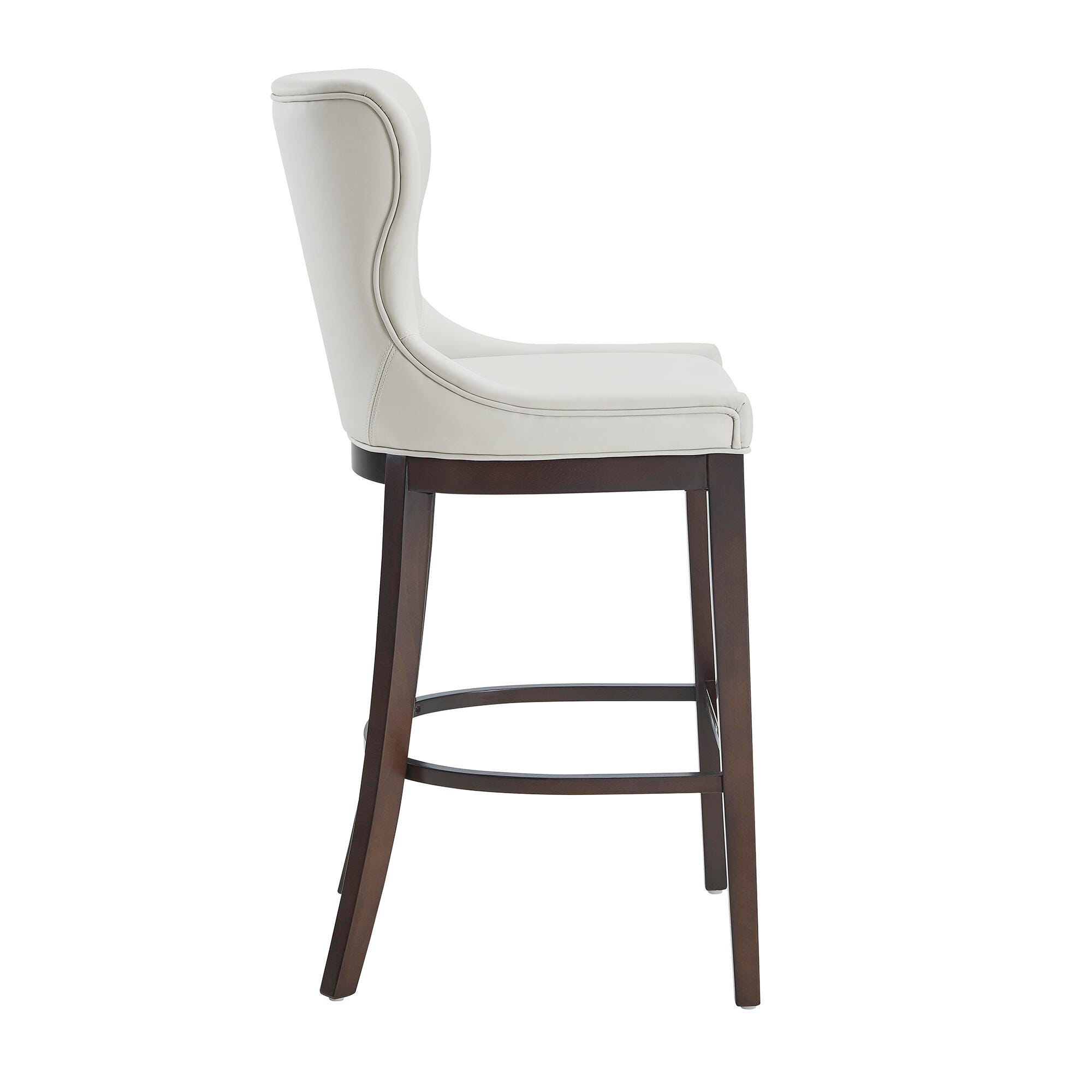 Manhattan Comfort Blair Bar Height Bar Stool, White, large