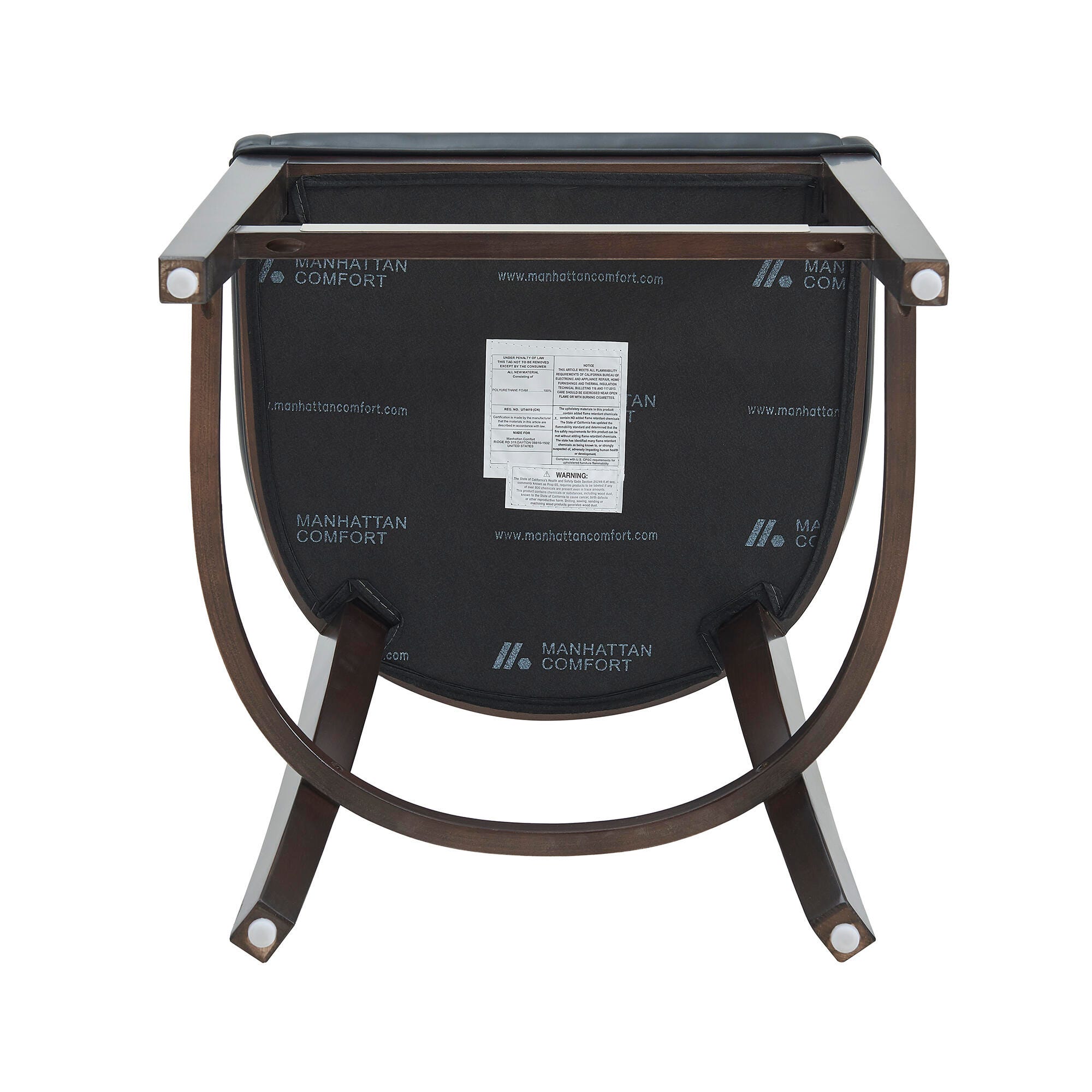 Manhattan Comfort Blair Counter Height Counter Stool, Black, large