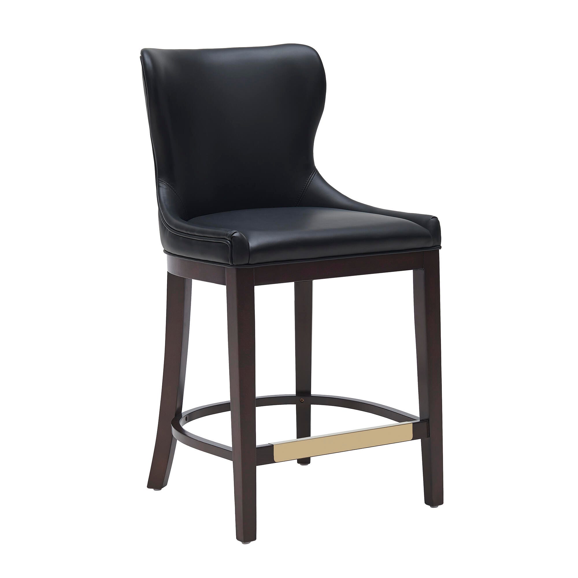 Manhattan Comfort Blair Counter Height Counter Stool, Black, large