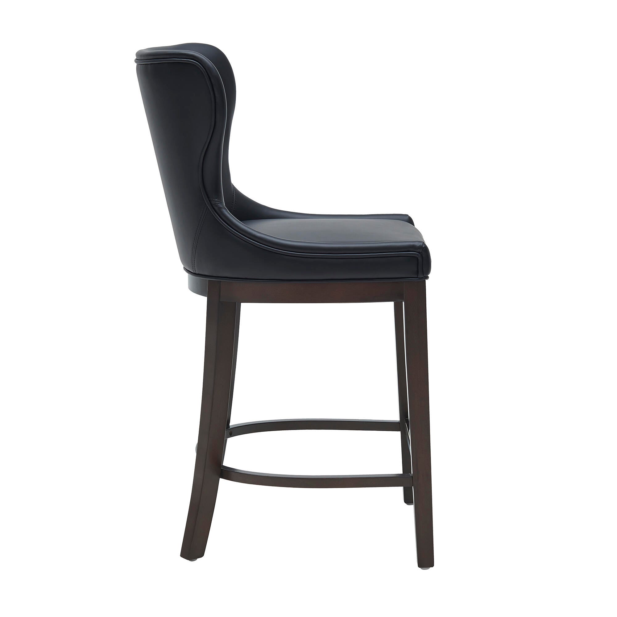 Manhattan Comfort Blair Counter Height Counter Stool, Black, large