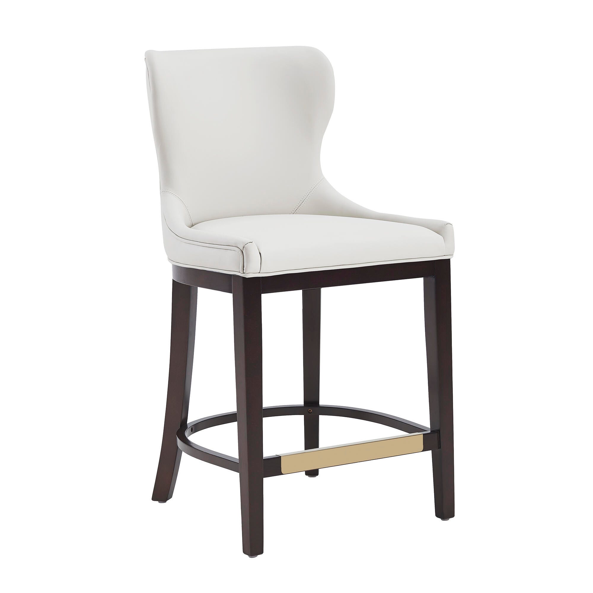 Manhattan Comfort Blair Counter Height Counter Stool, White, large