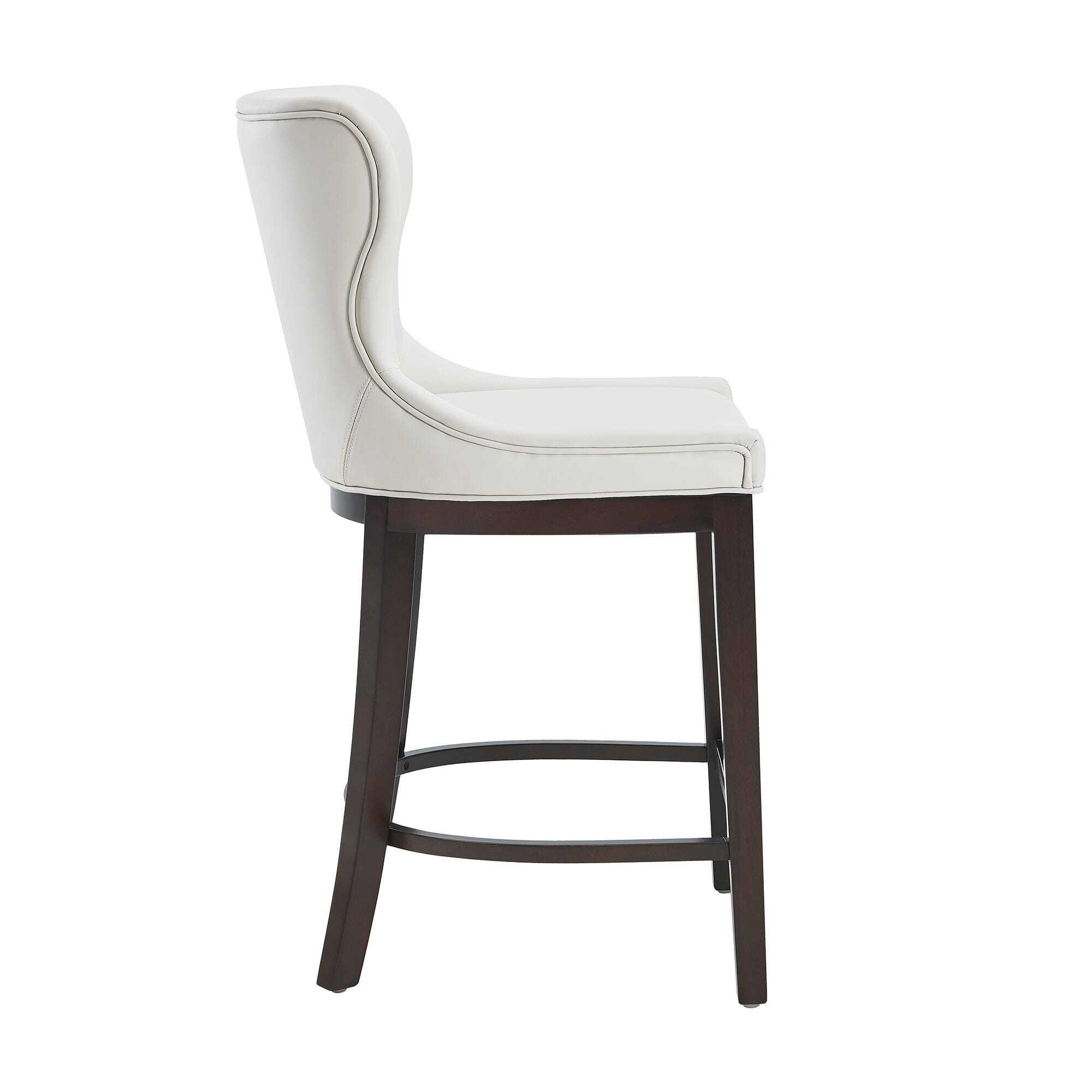 Manhattan Comfort Blair Counter Height Counter Stool, White, large
