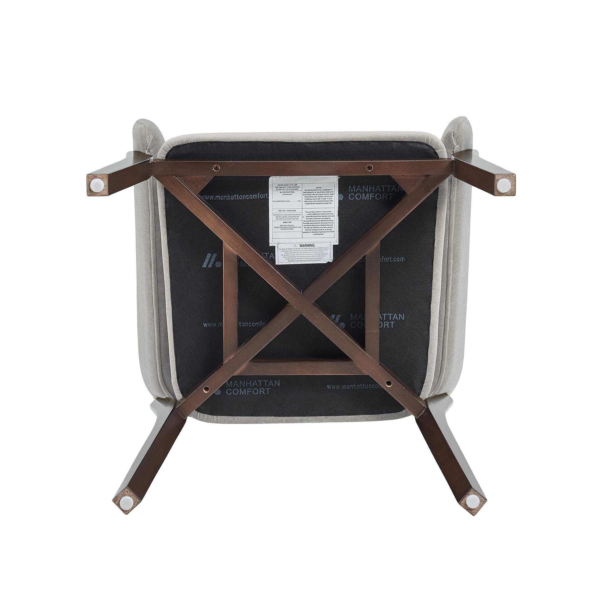 Manhattan Comfort Blake Dining Chair, Greige, large