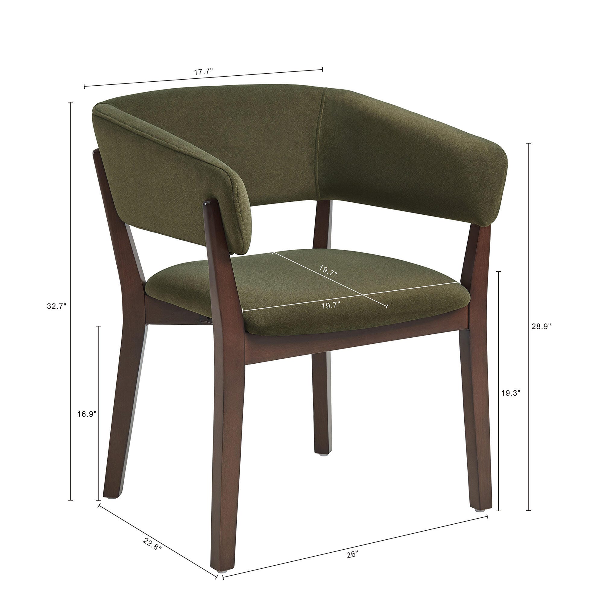Manhattan Comfort Blake Dining Chair, Green, large