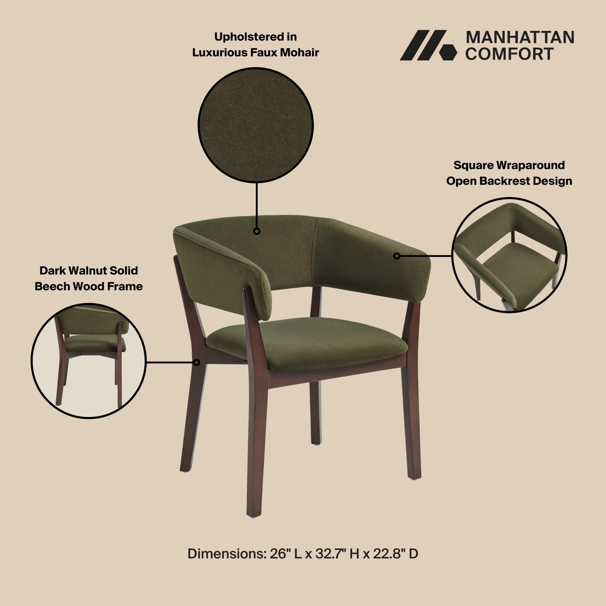Manhattan Comfort Blake Dining Chair, Green, large
