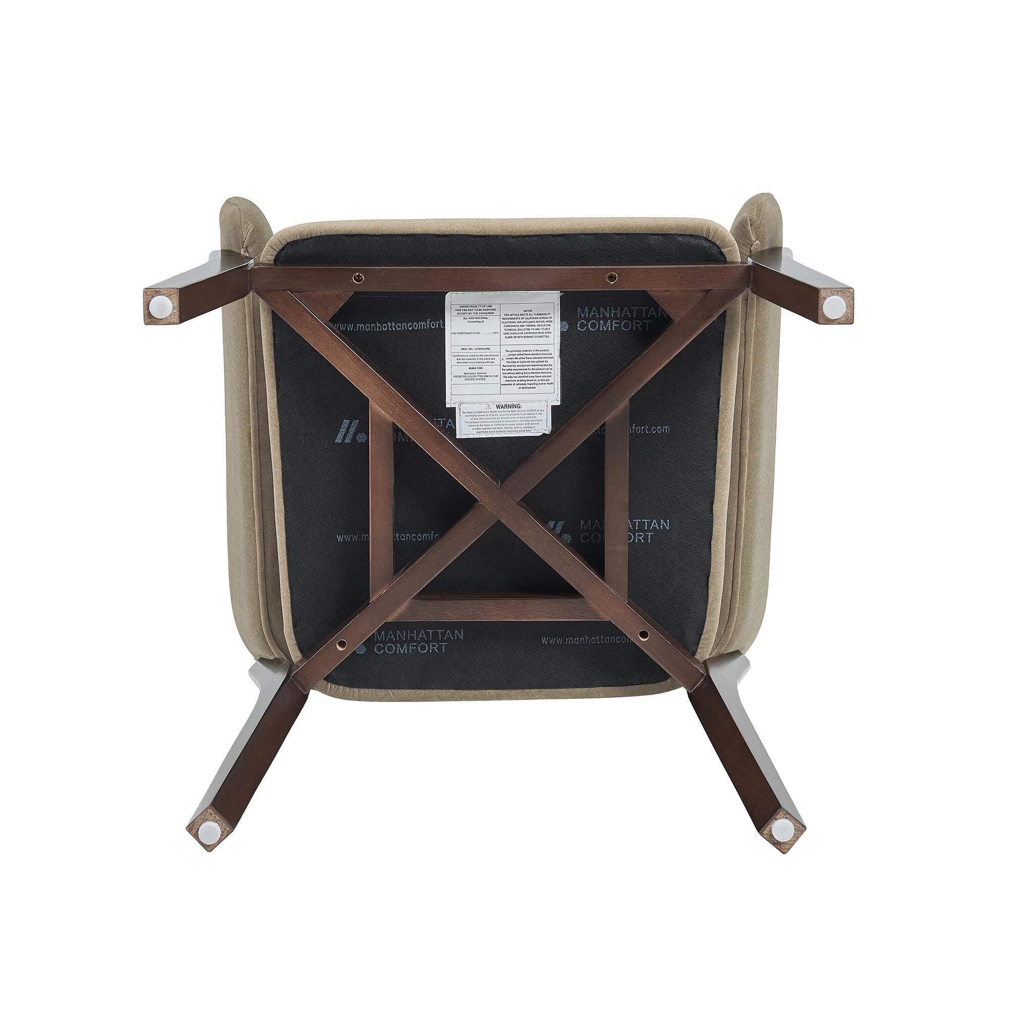 Manhattan Comfort Blake Dining Chair, Beige, large