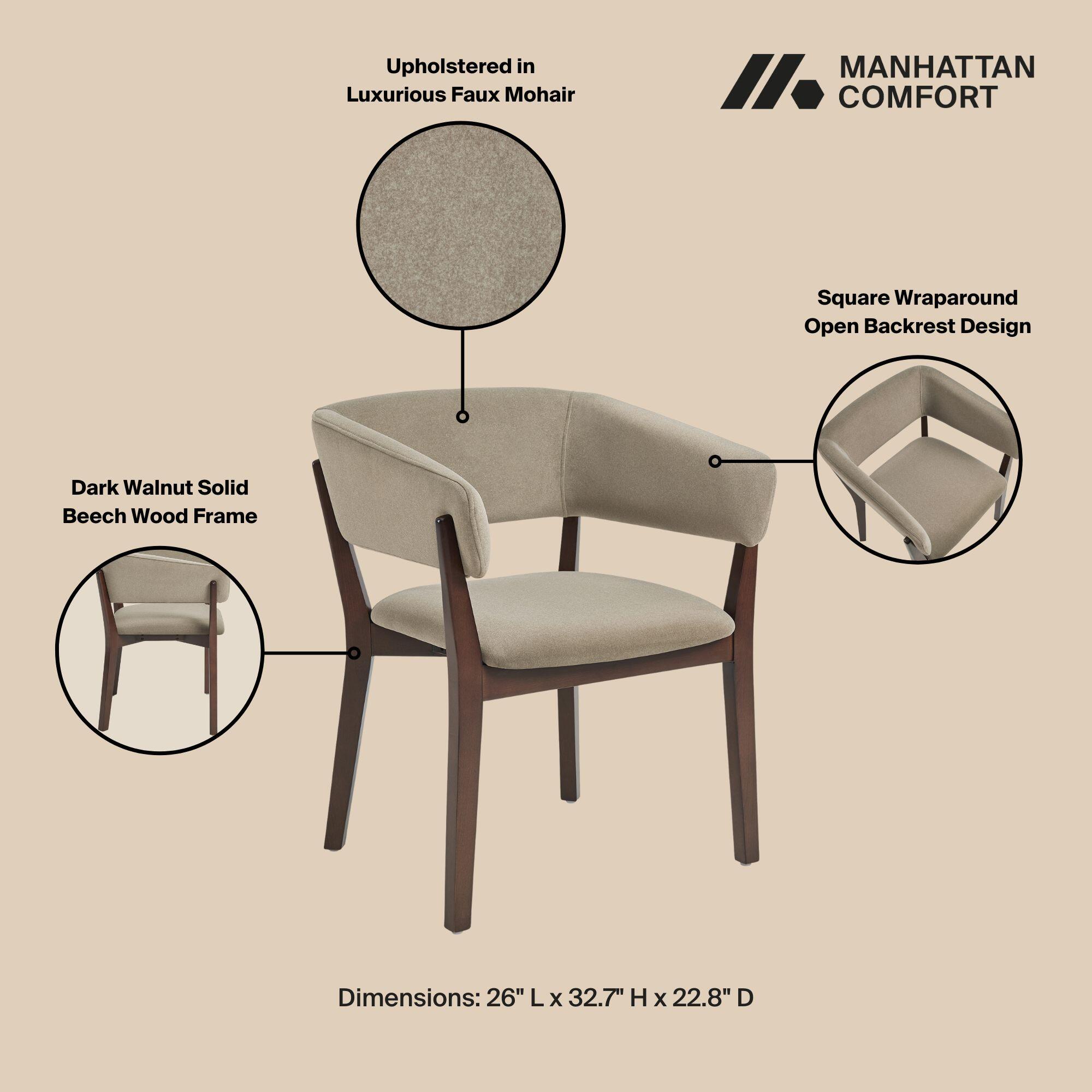 Manhattan Comfort Blake Dining Chair, Beige, large