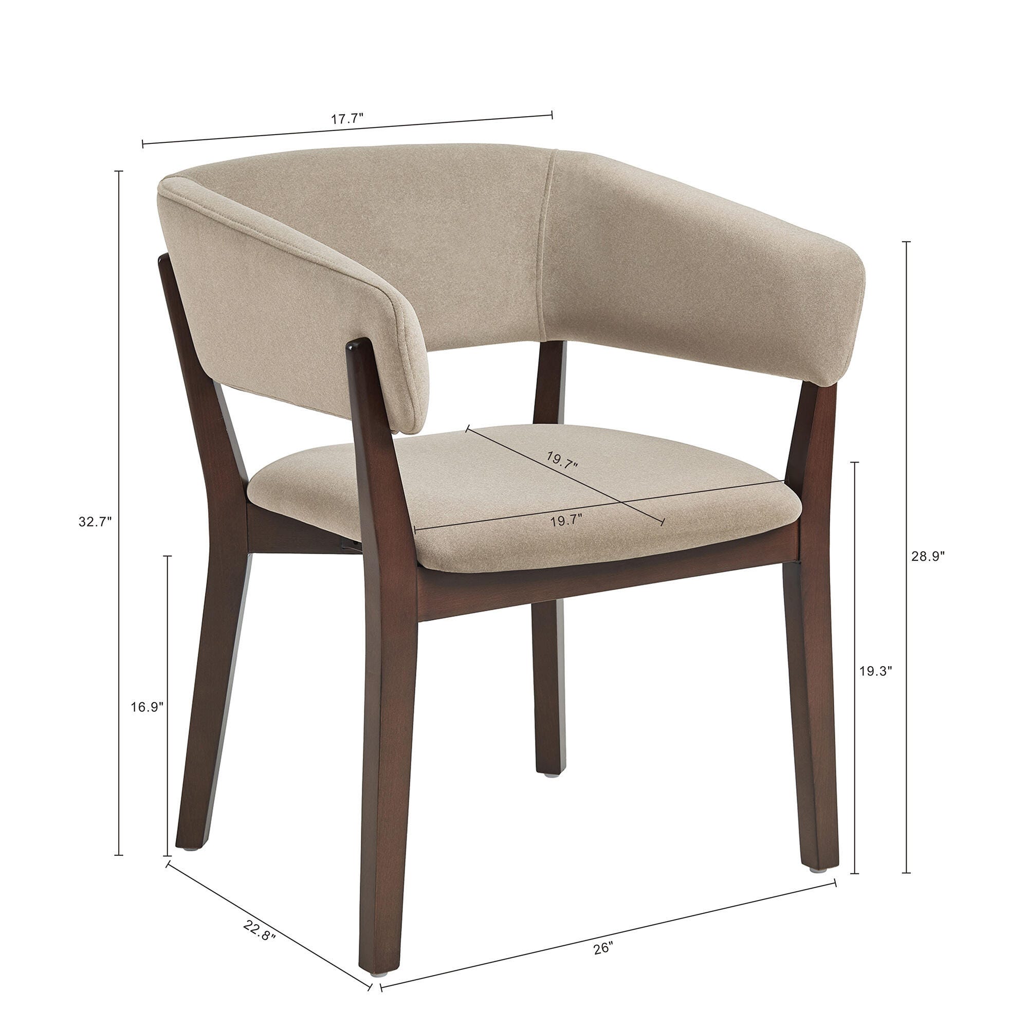 Manhattan Comfort Blake Dining Chair, Natural, large