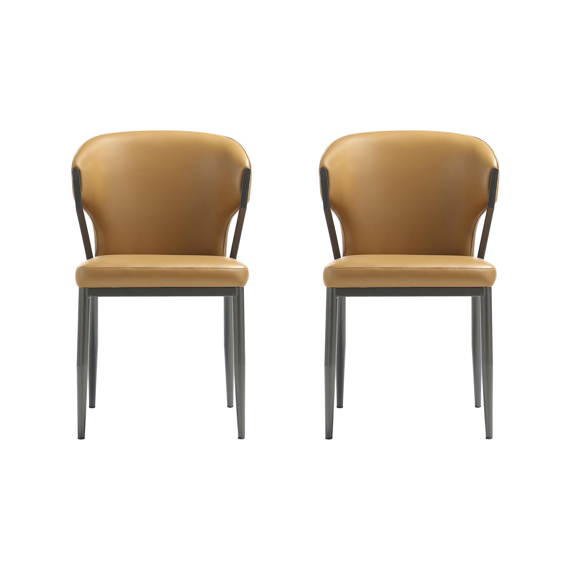 Manhattan Comfort Kirsten Dining Chair (Set of 2), Camel, large