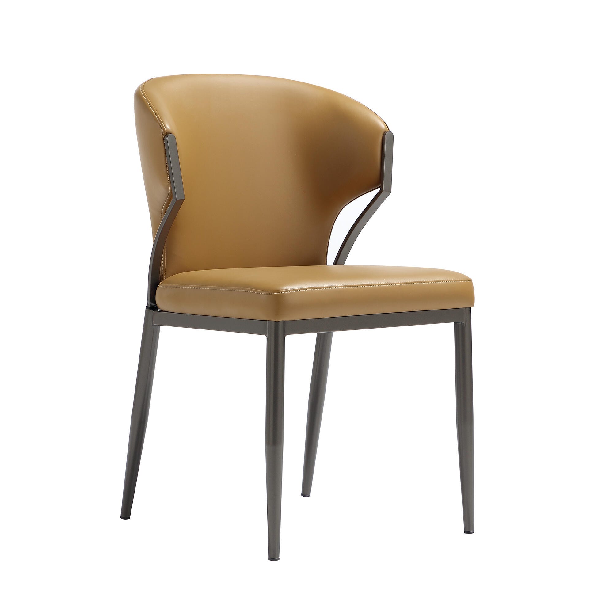 Manhattan Comfort Kirsten Dining Chair (Set of 2), Camel, large