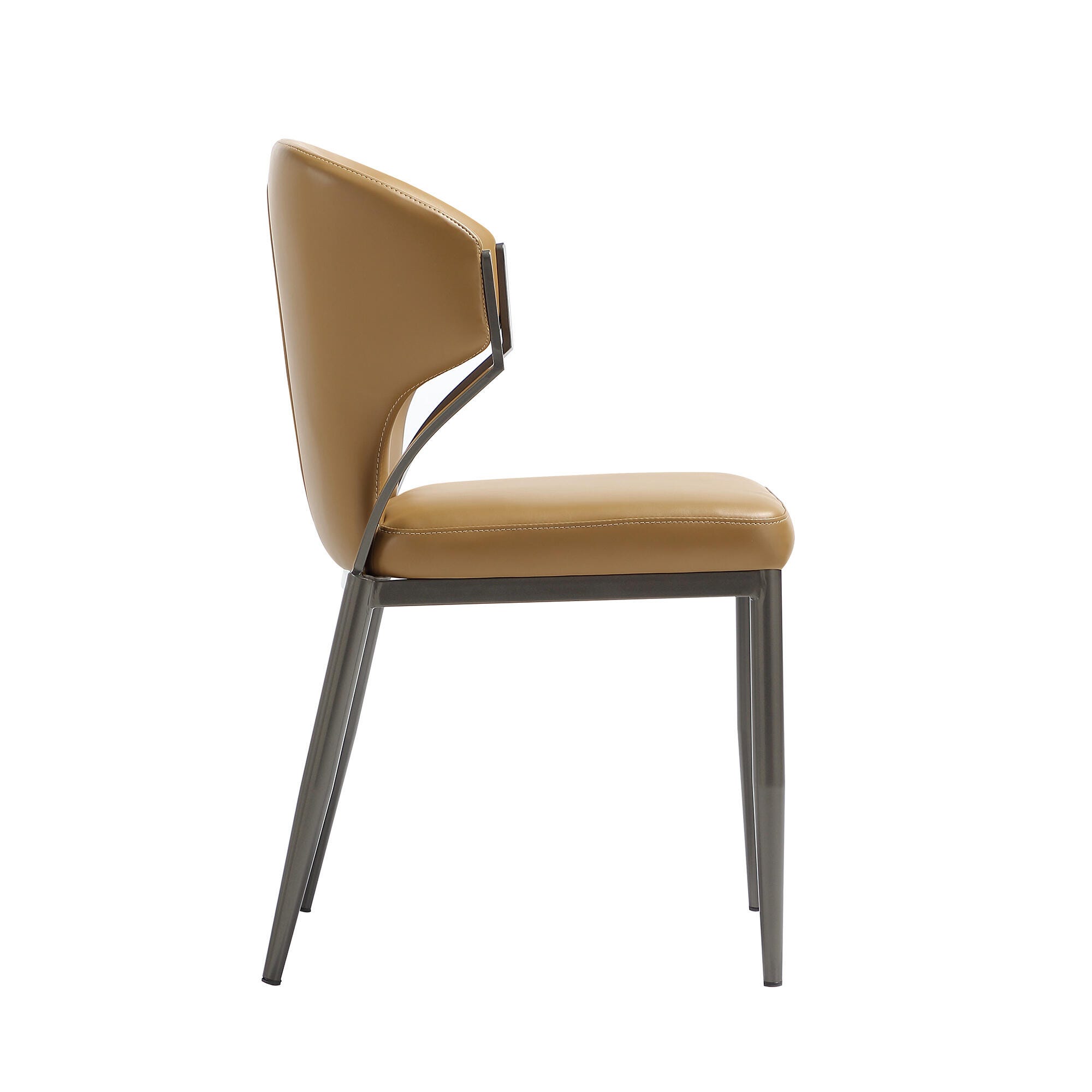 Manhattan Comfort Kirsten Dining Chair (Set of 2), Camel, large