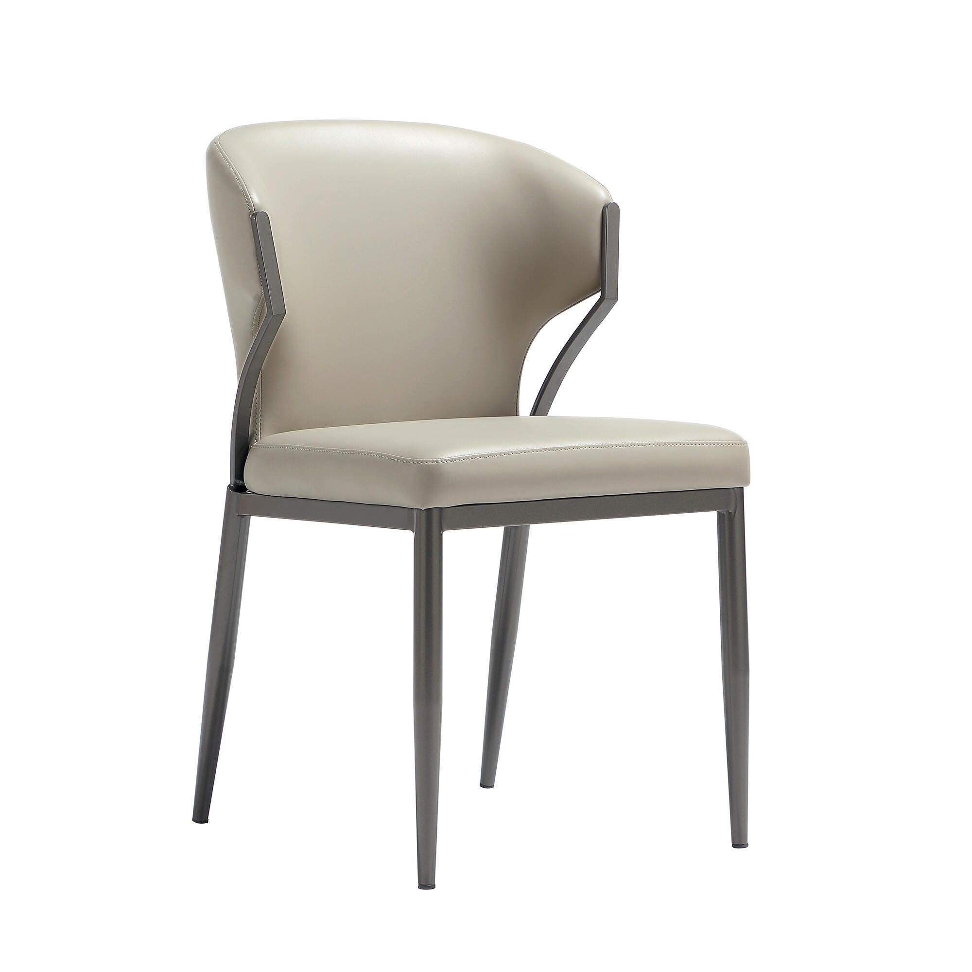 Manhattan Comfort Kirsten Dining Chair (Set of 2), Light Gray, large