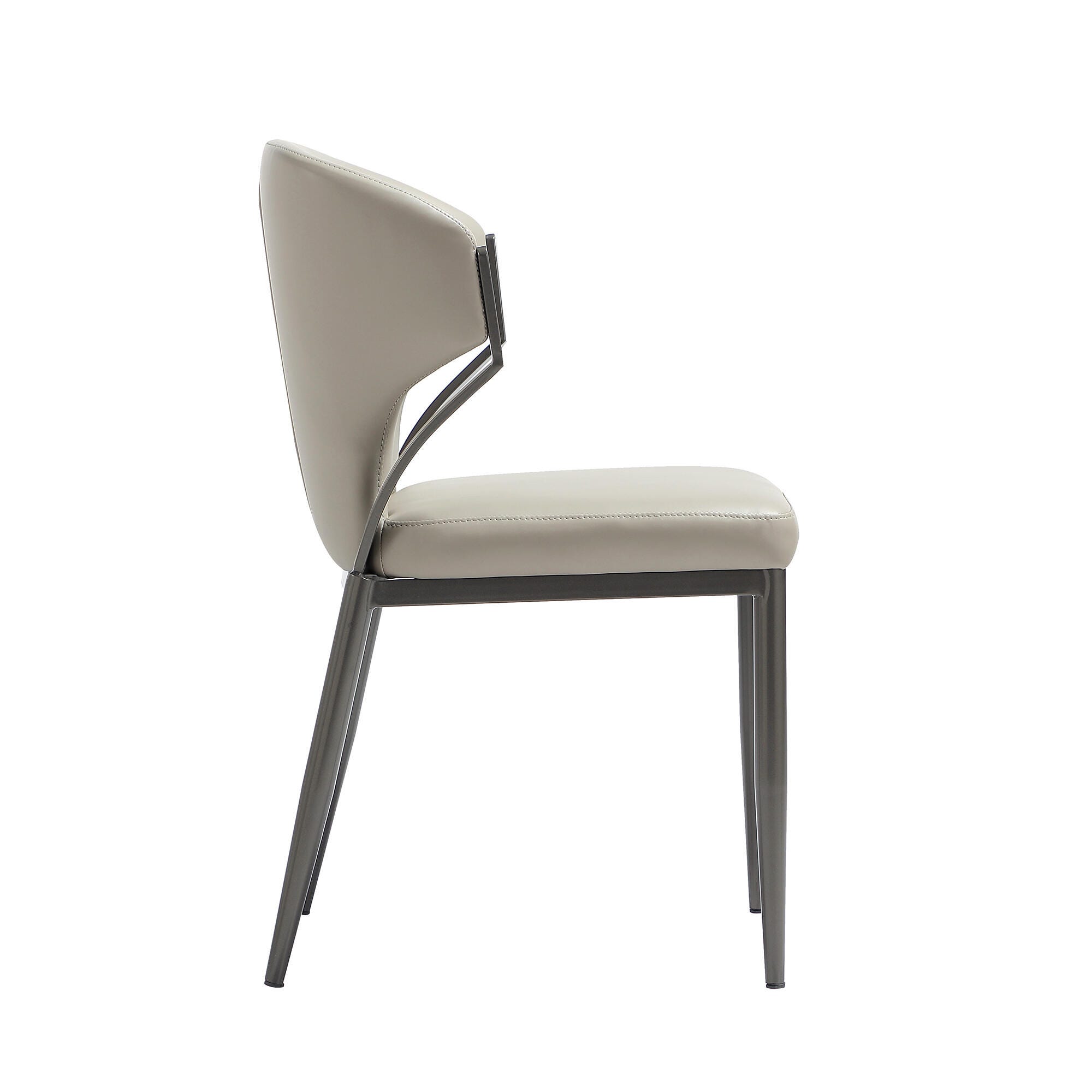 Manhattan Comfort Kirsten Dining Chair (Set of 2), Light Gray, large