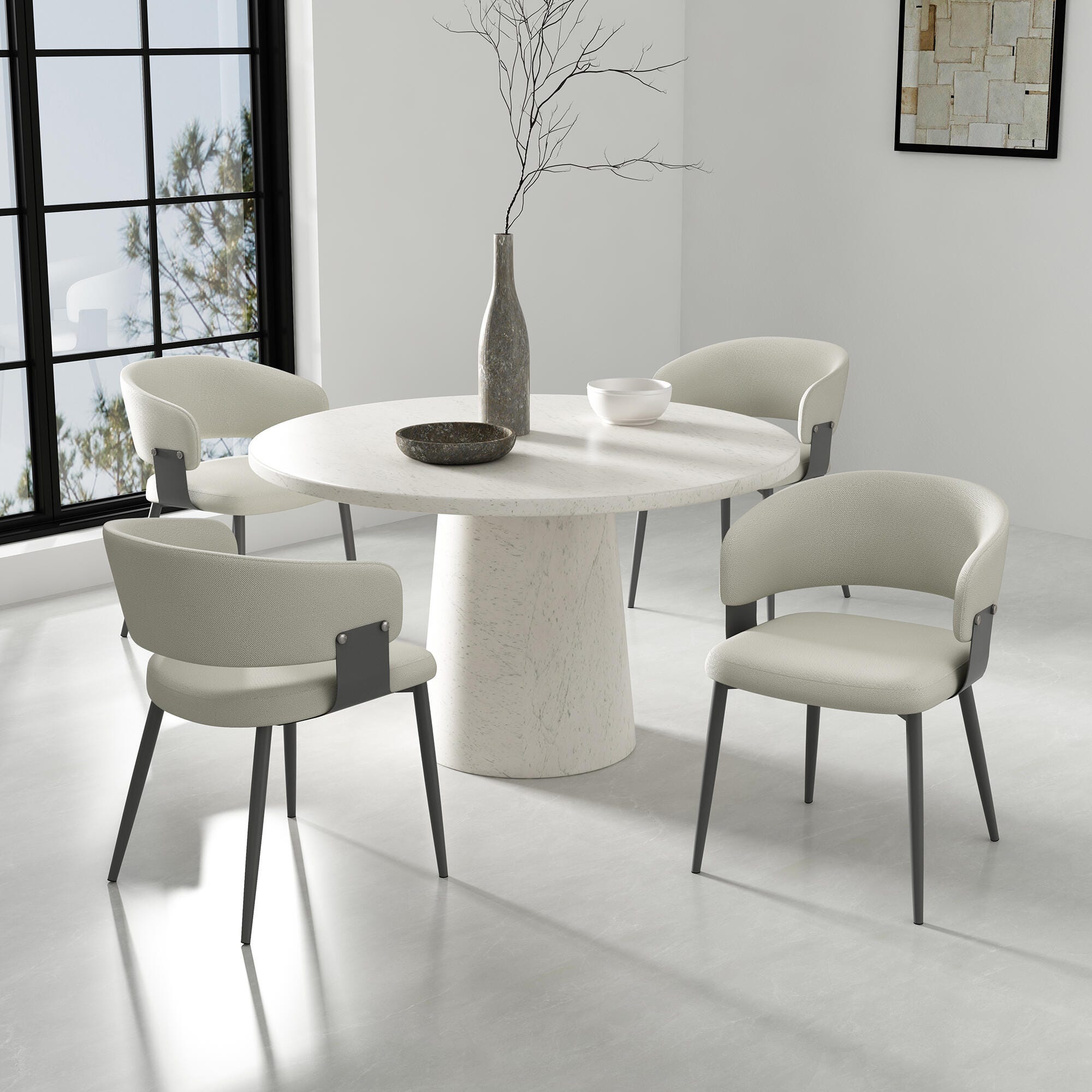 Manhattan Comfort Luce Dining Chair, Oatmeal, large