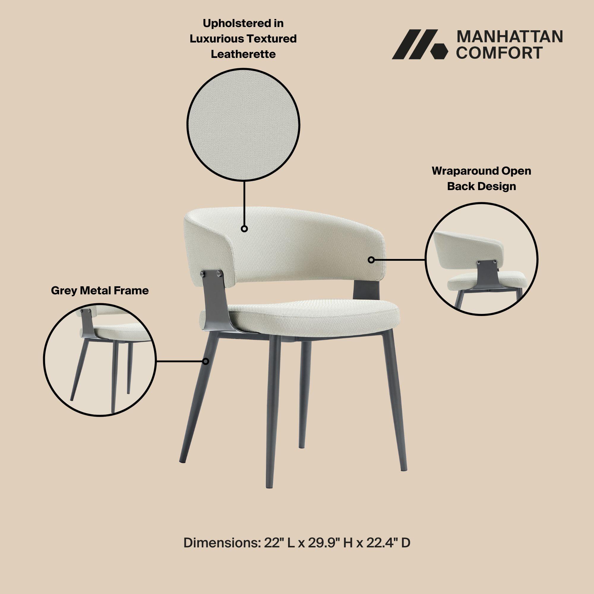 Manhattan Comfort Luce Dining Chair, Oatmeal, large