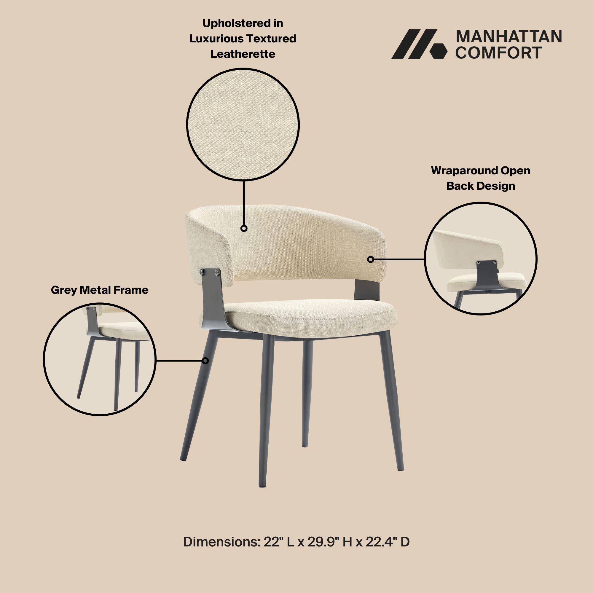 Manhattan Comfort Luce Dining Chair, Sand, large