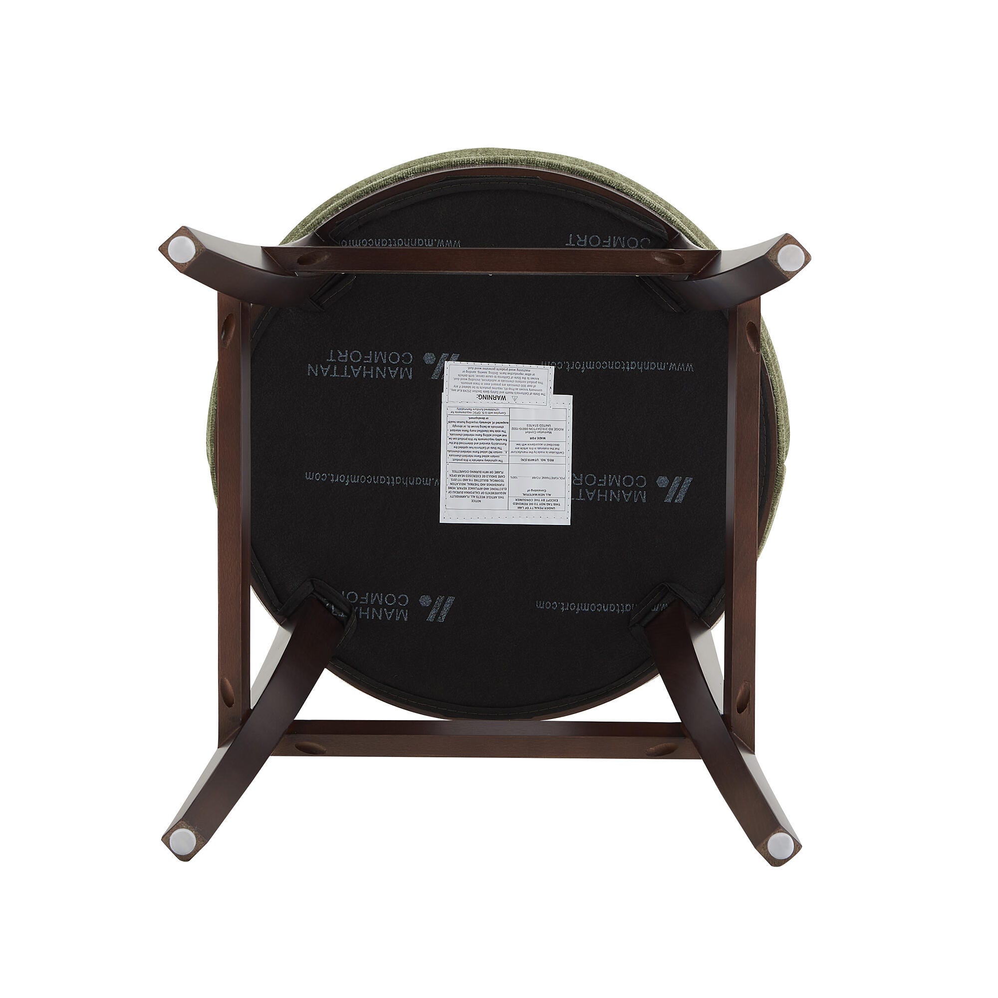 Manhattan Comfort Lucia Bar Height Bar Stool, Leaf Green, large