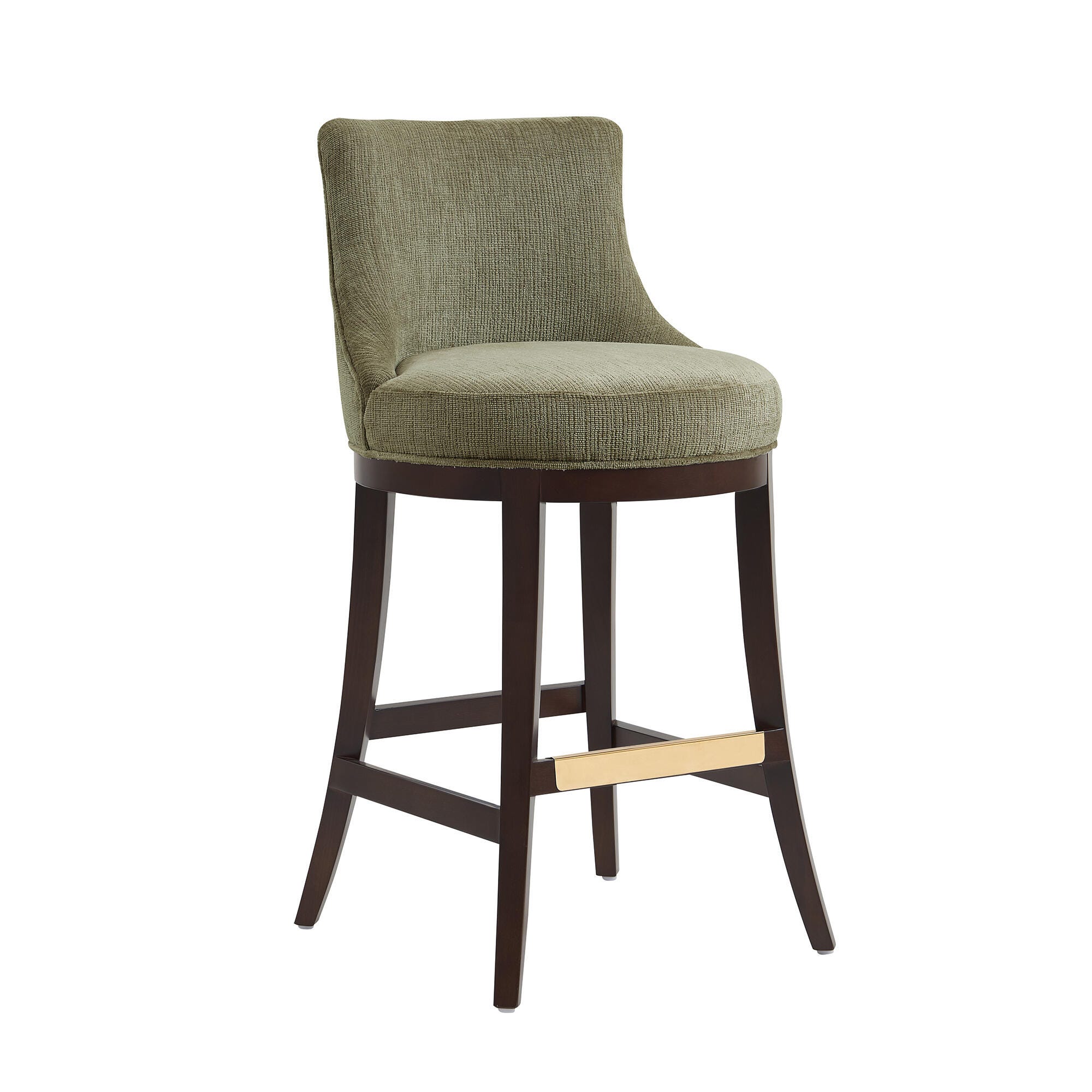 Manhattan Comfort Lucia Bar Height Bar Stool, Leaf Green, large