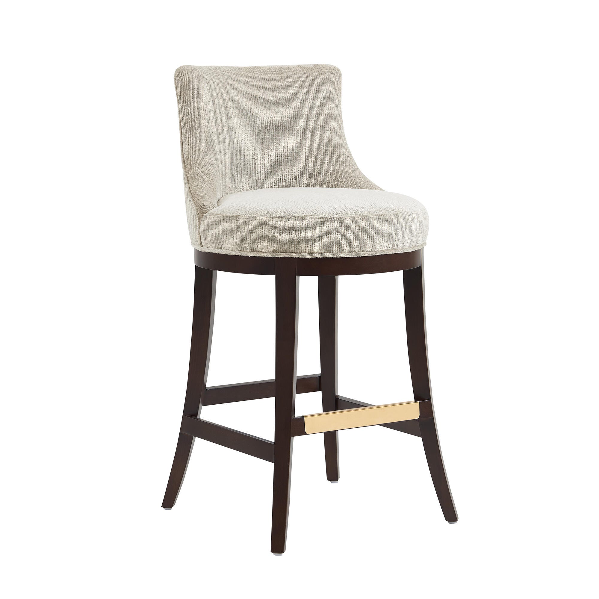 Manhattan Comfort Lucia Bar Height Bar Stool, Natural, large