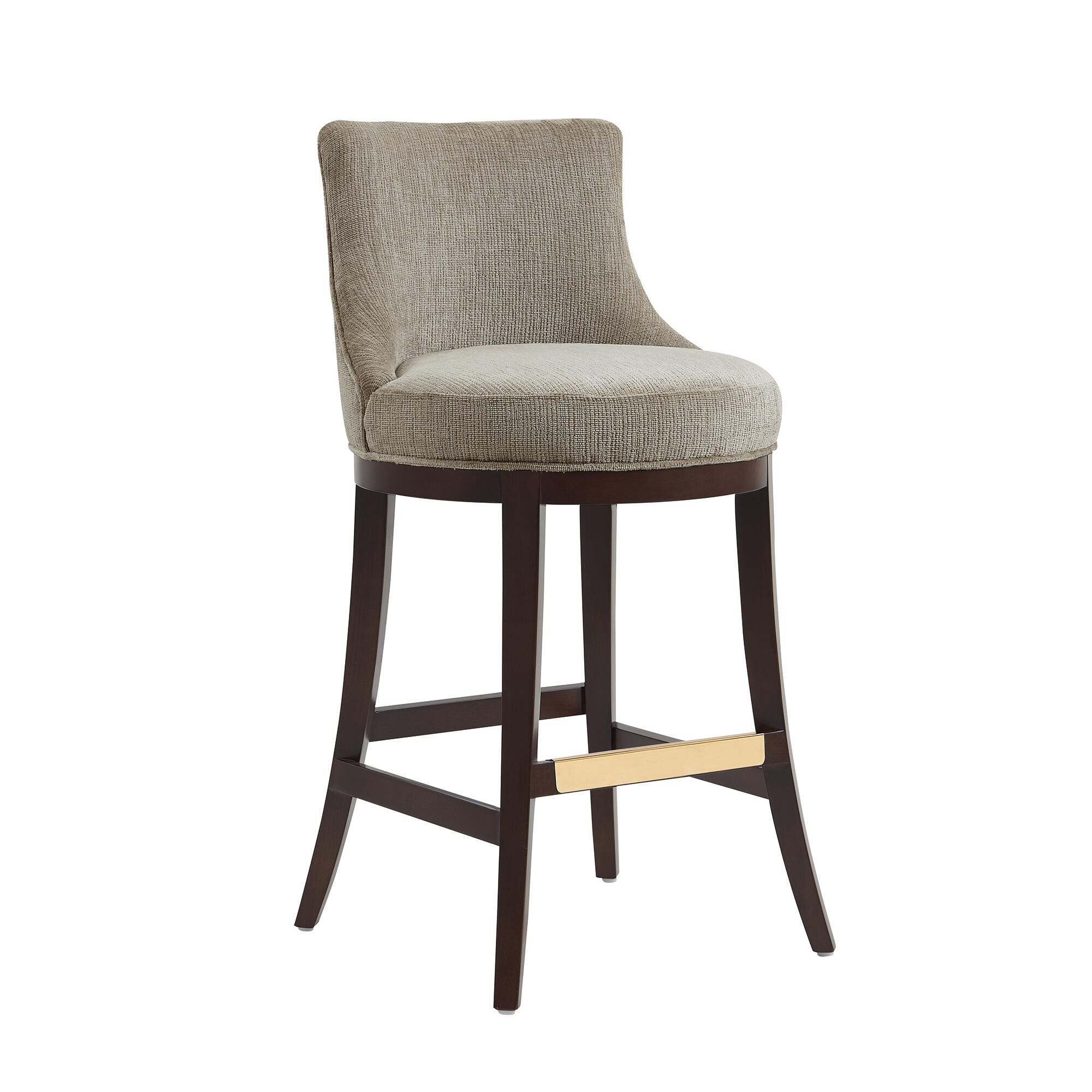 Manhattan Comfort Lucia Bar Height Bar Stool, Taupe, large