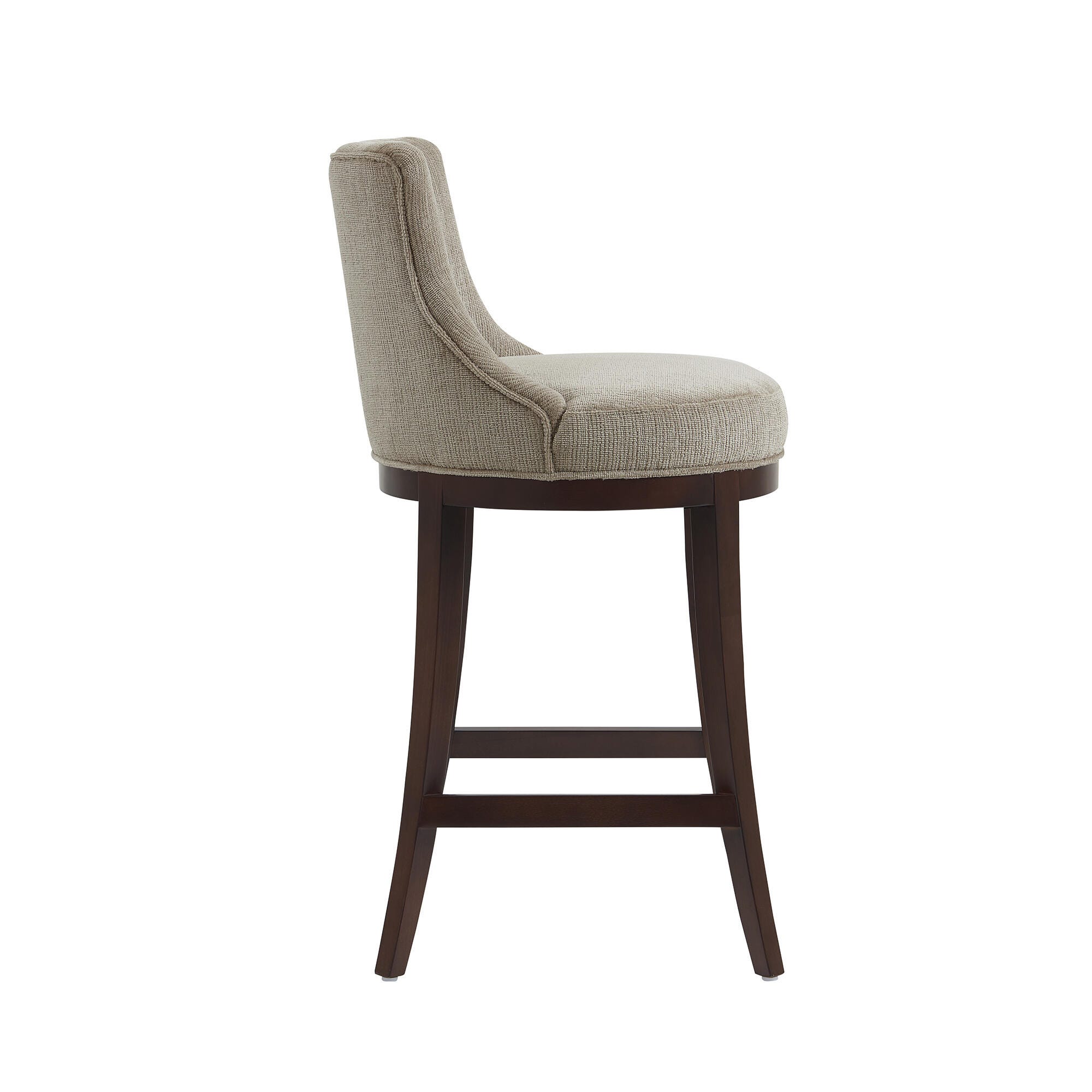 Manhattan Comfort Lucia Bar Height Bar Stool, Taupe, large