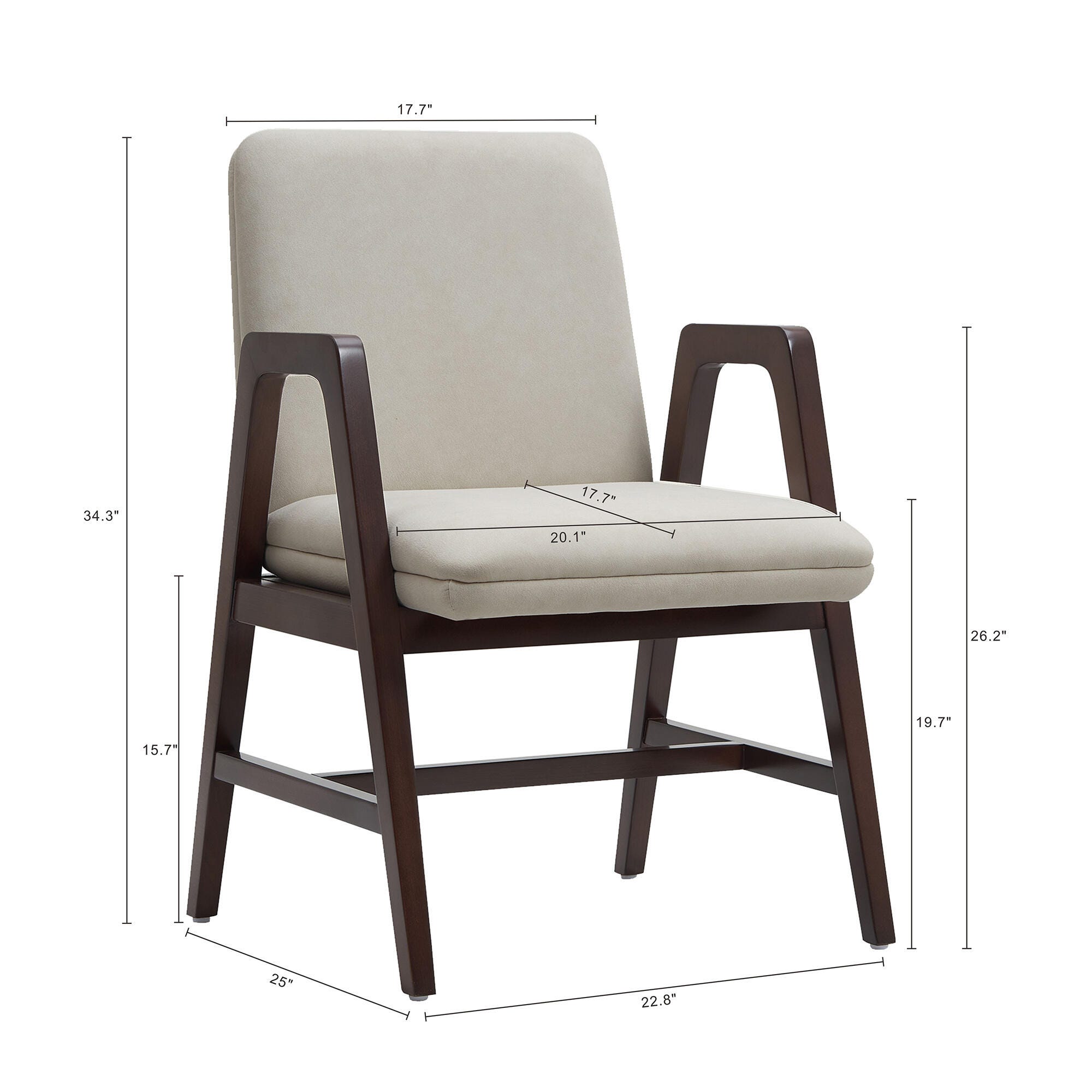 Manhattan Comfort Stella Dining Chair, Champagne, large