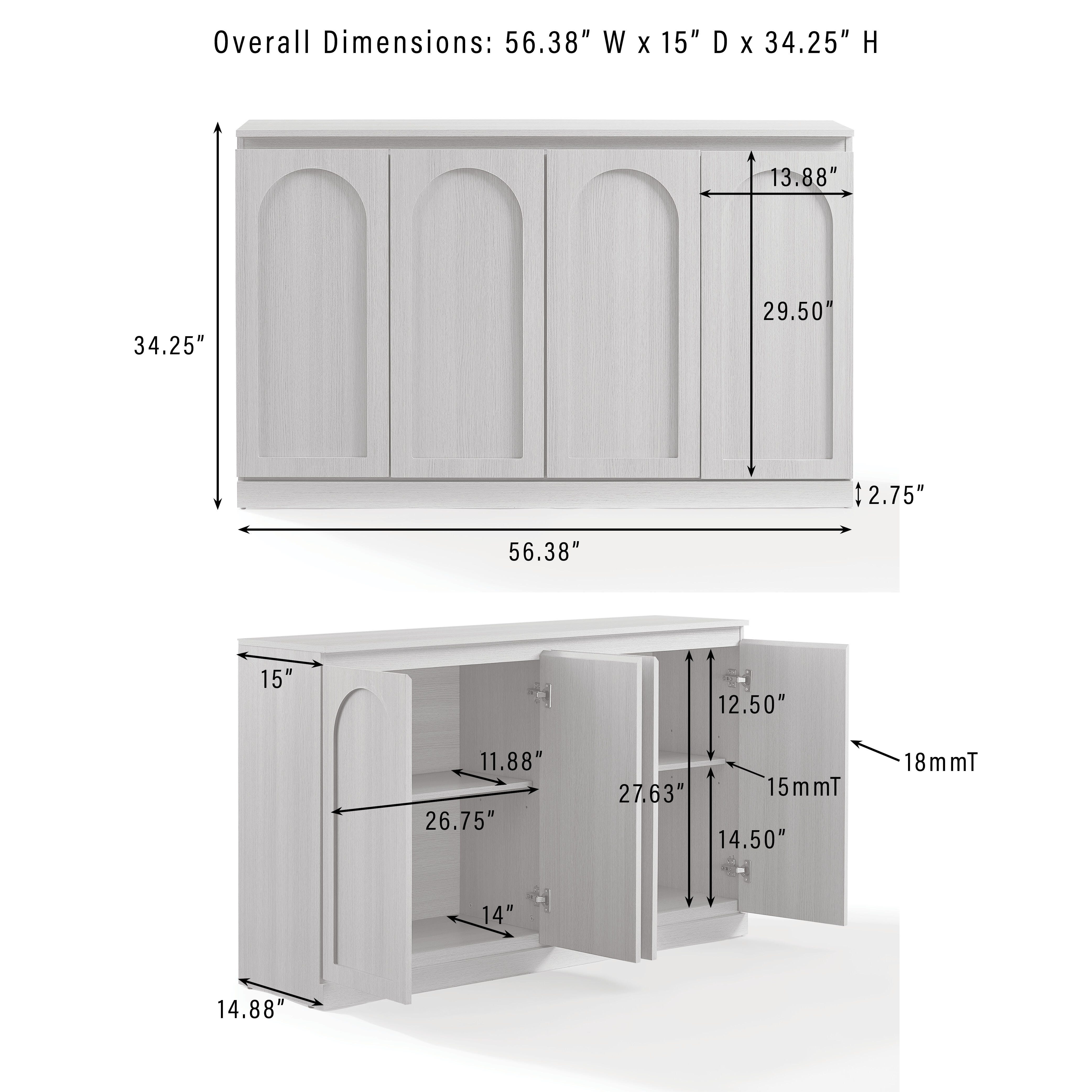 Crosley Furniture Marco Sideboard, , large