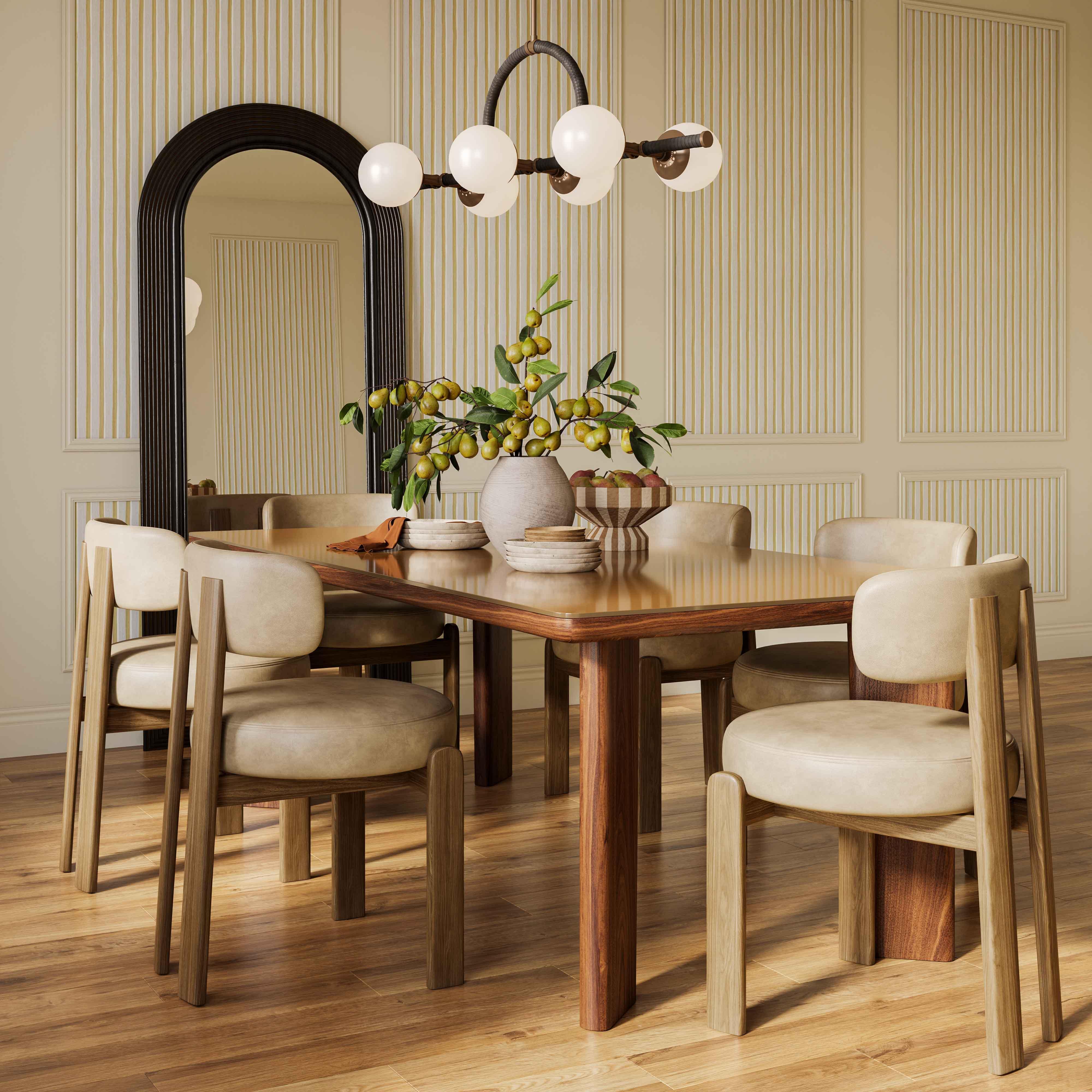 TOV Furniture Odessa Dining Chair, Cream, rollover