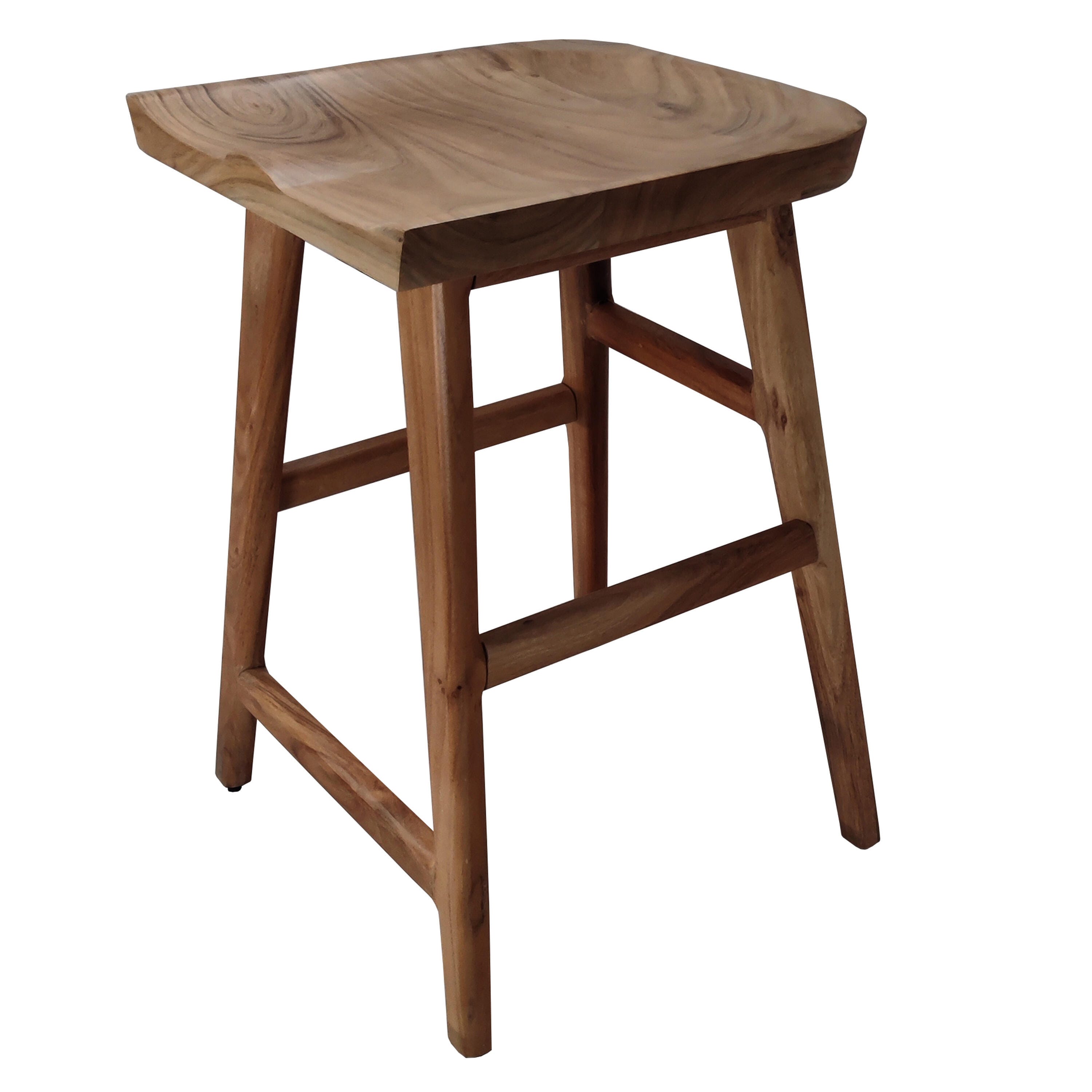 Benzara.inc  Tisa Counter Height Counter Stool, Natural Brown, large