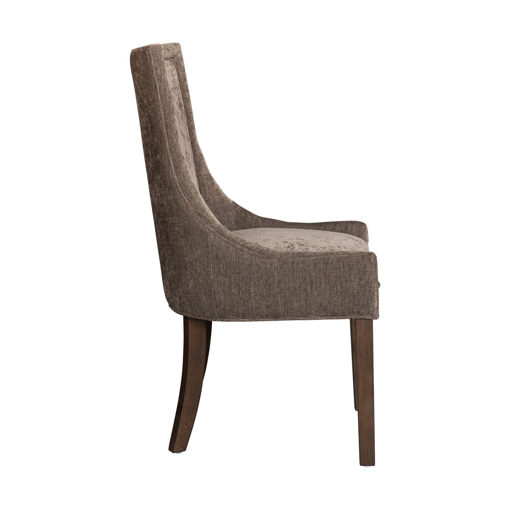 Madison Park Signature Ultra Upholstered Dining Chairs (Set of 2), Brown, large