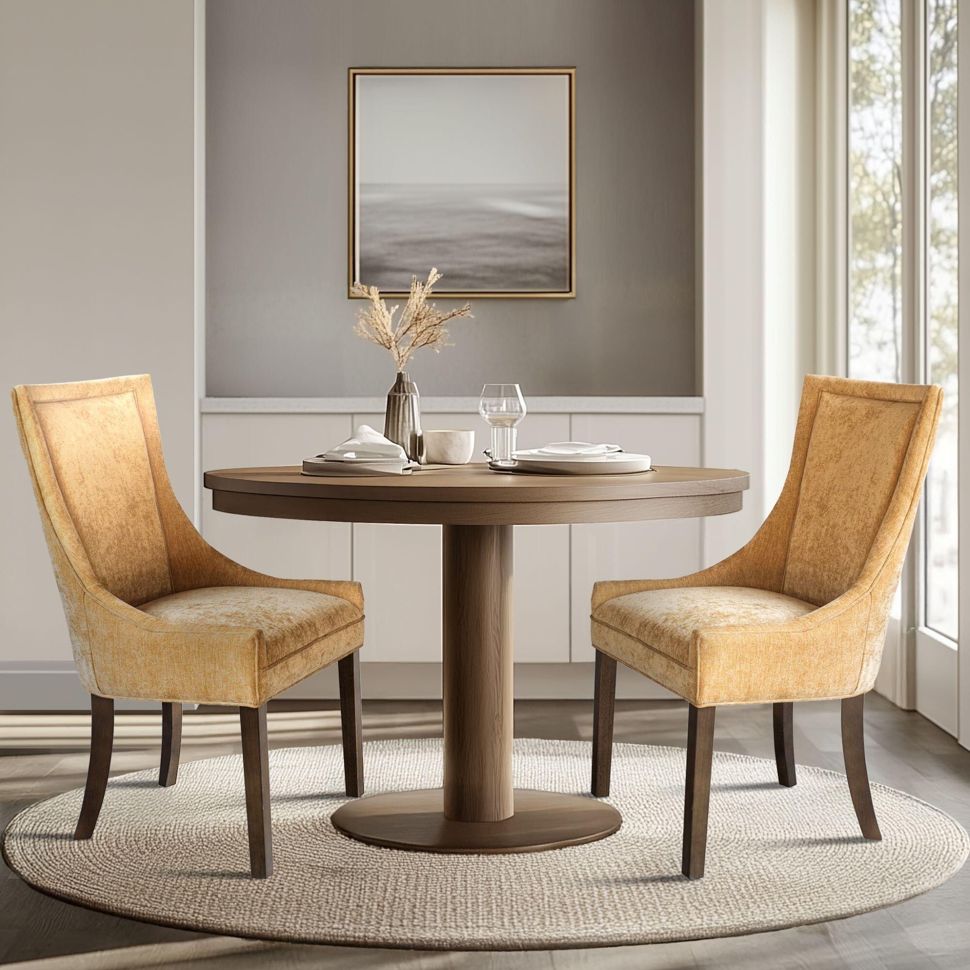 Madison Park Signature Ultra Upholstered Dining Chairs (Set of 2), Gold, large