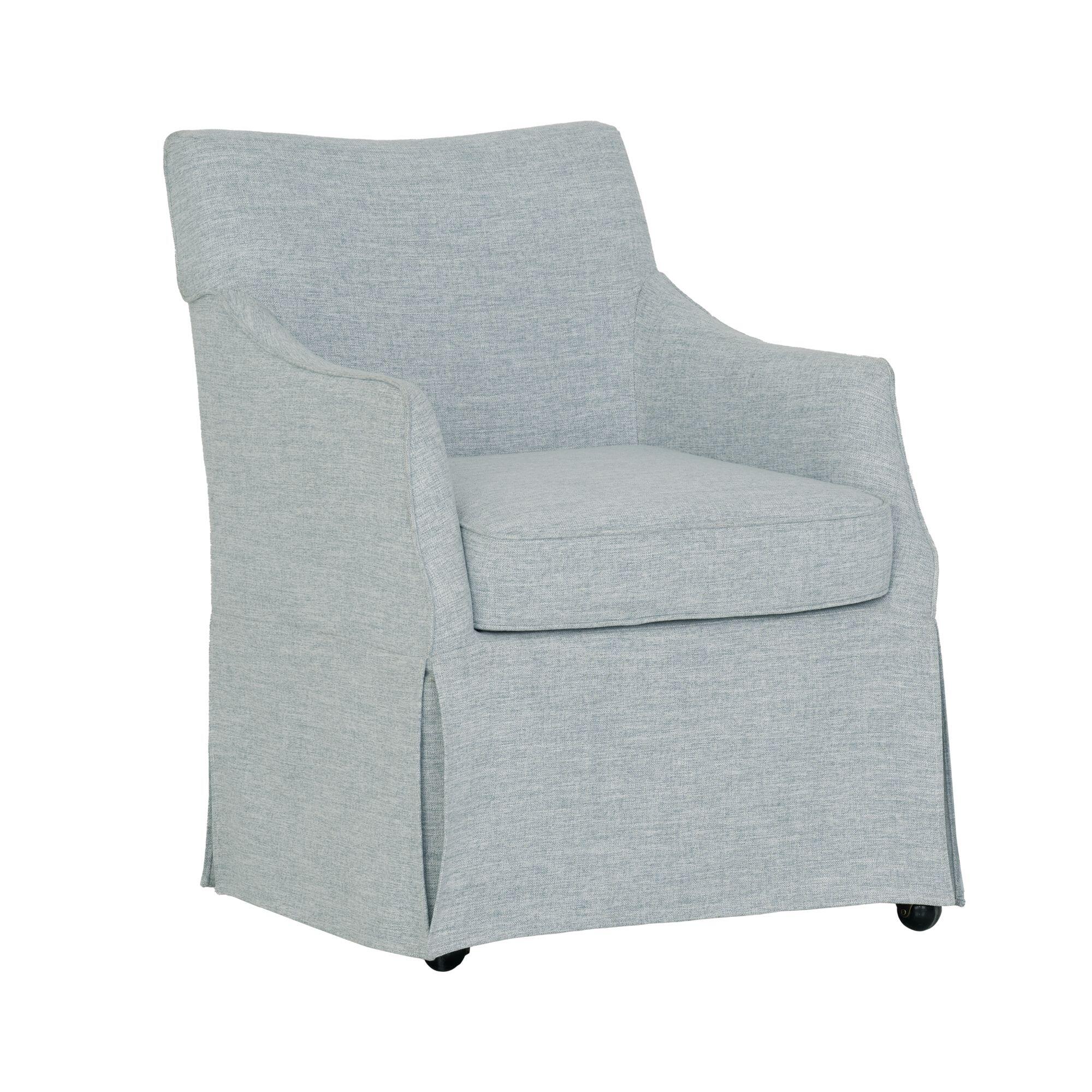 Martha Stewart London Upholstered Dining Chair, Light Blue, large