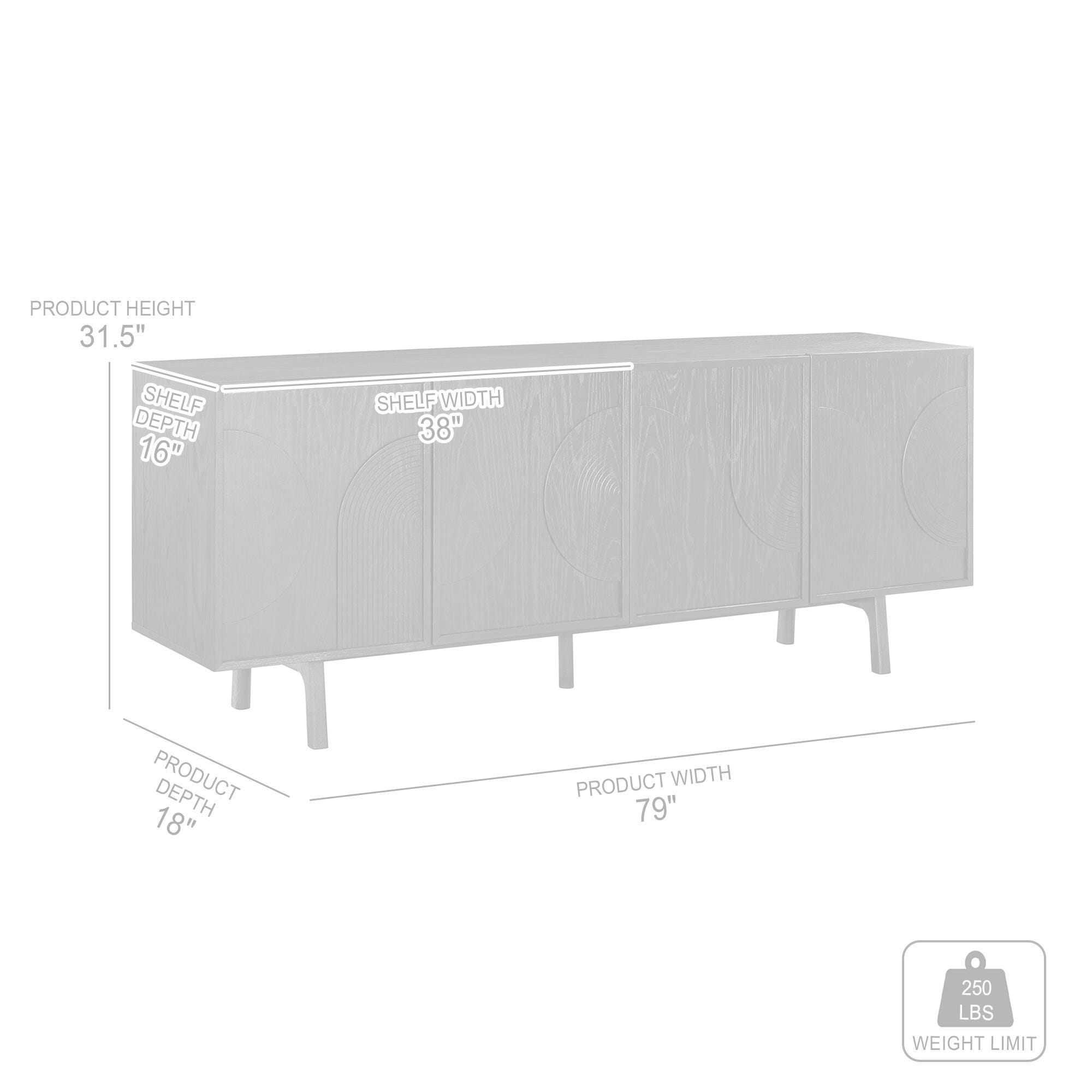 Armen Living Holland Sideboard, , large