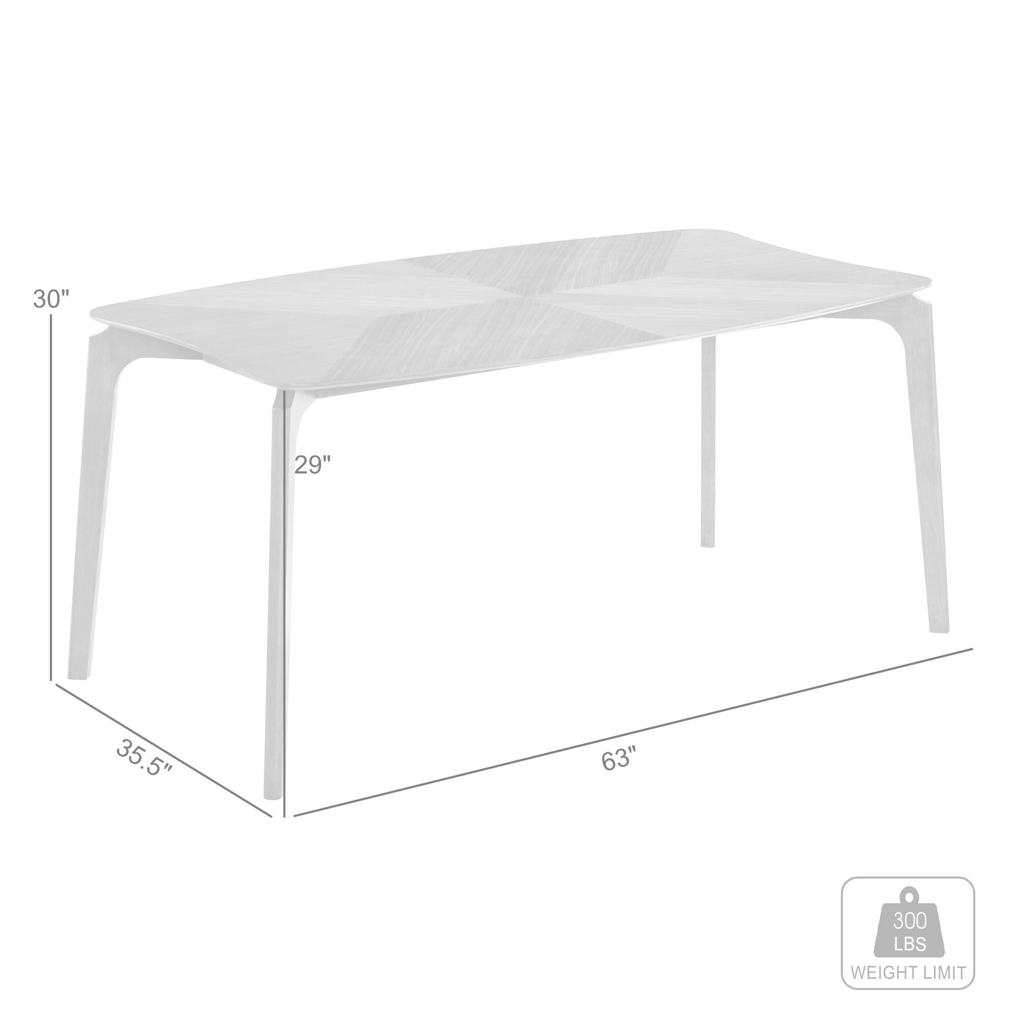 Armen Living Kalia Dining Table, Brown, large