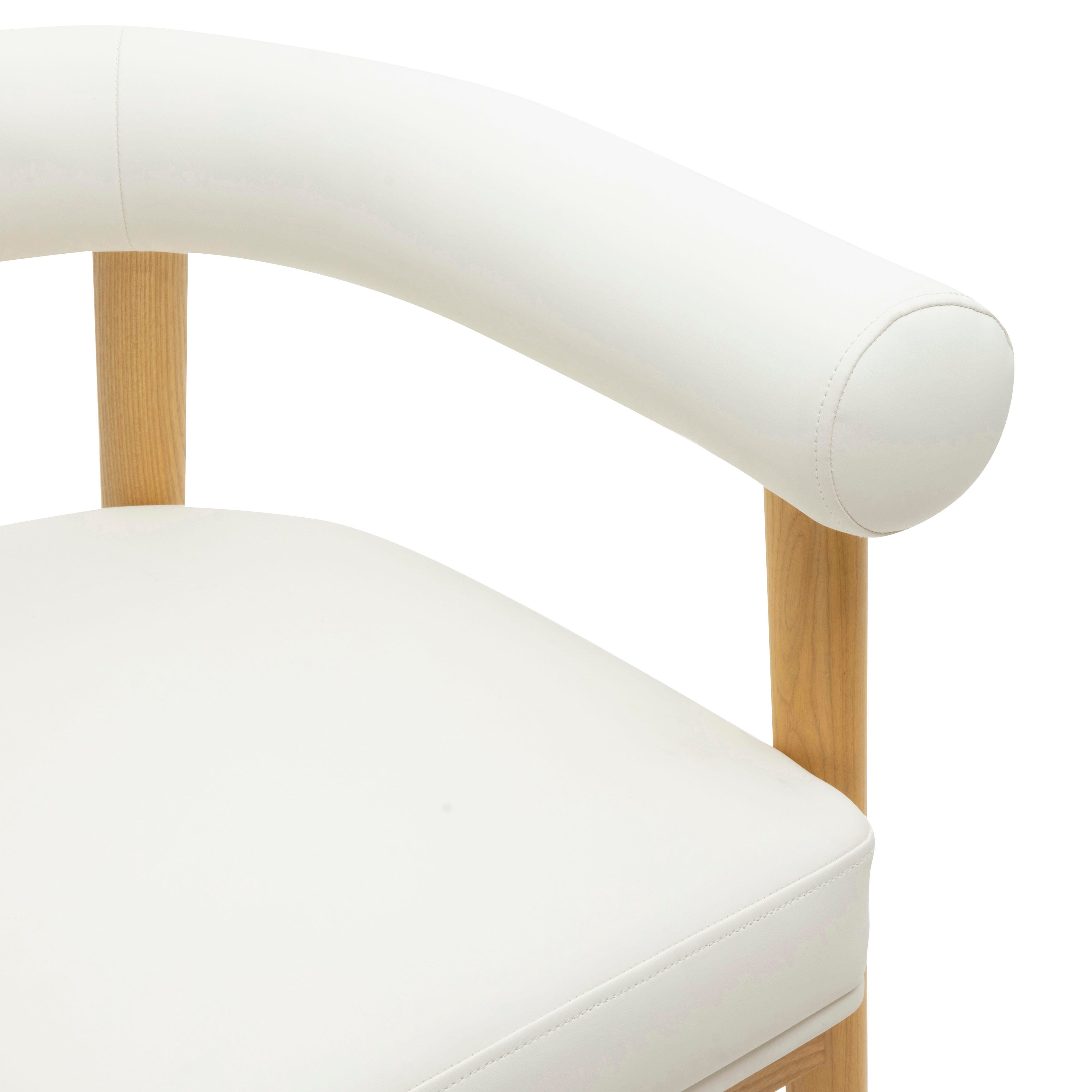TOV Furniture Spara Counter Height Bar Stool, White, large