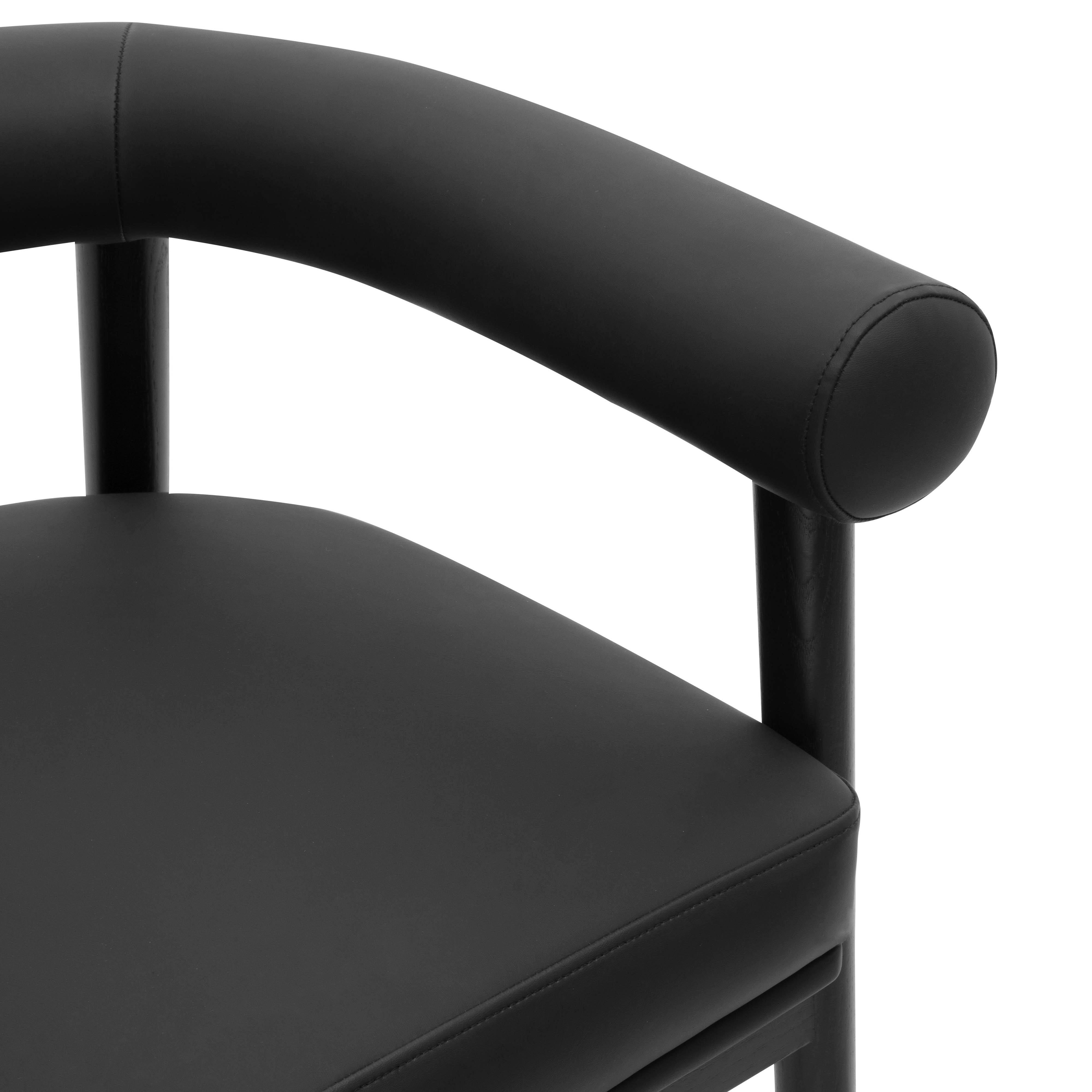 TOV Furniture Spara Counter Height Bar Stool, Black, large