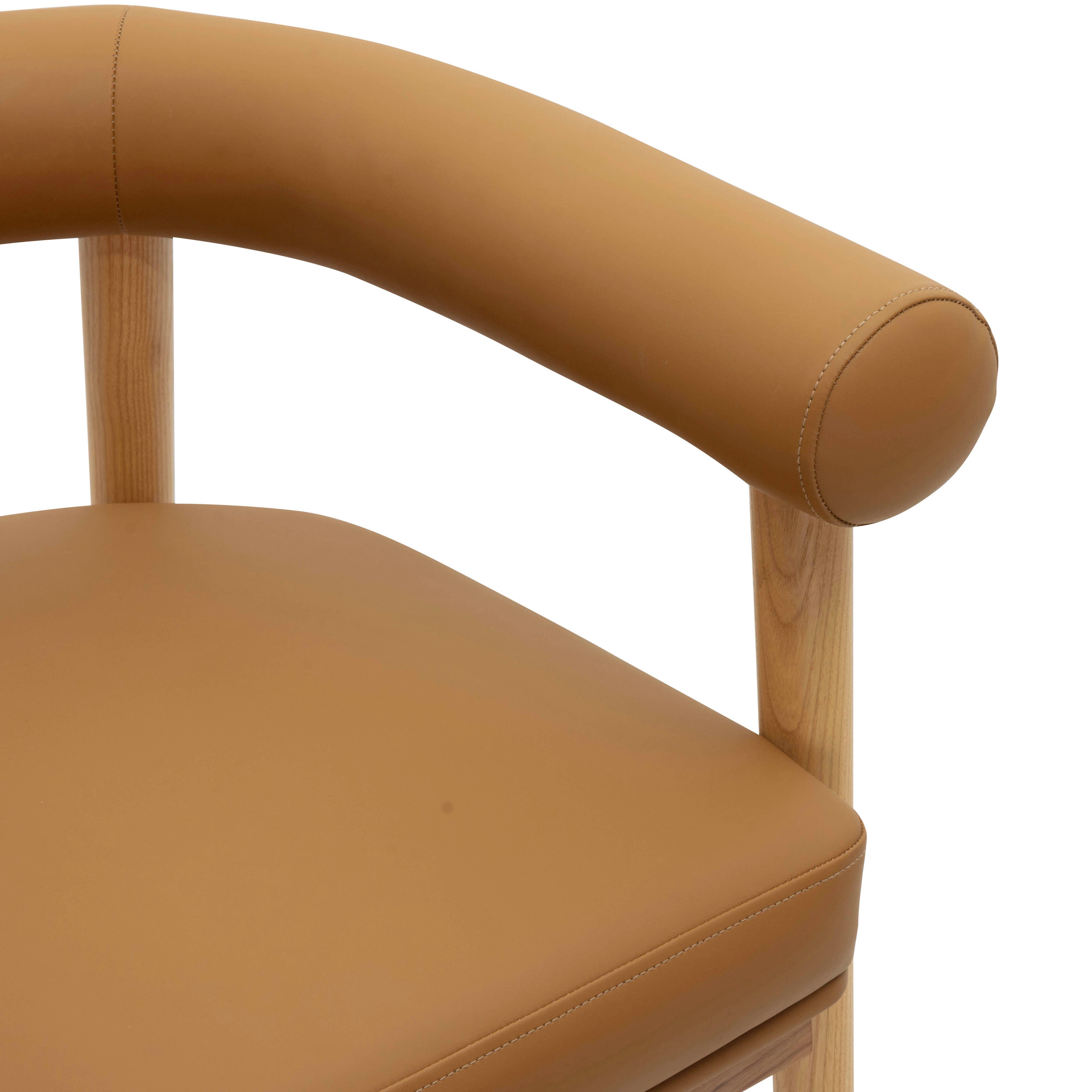 TOV Furniture Spara Counter Height Bar Stool, Cognac, large